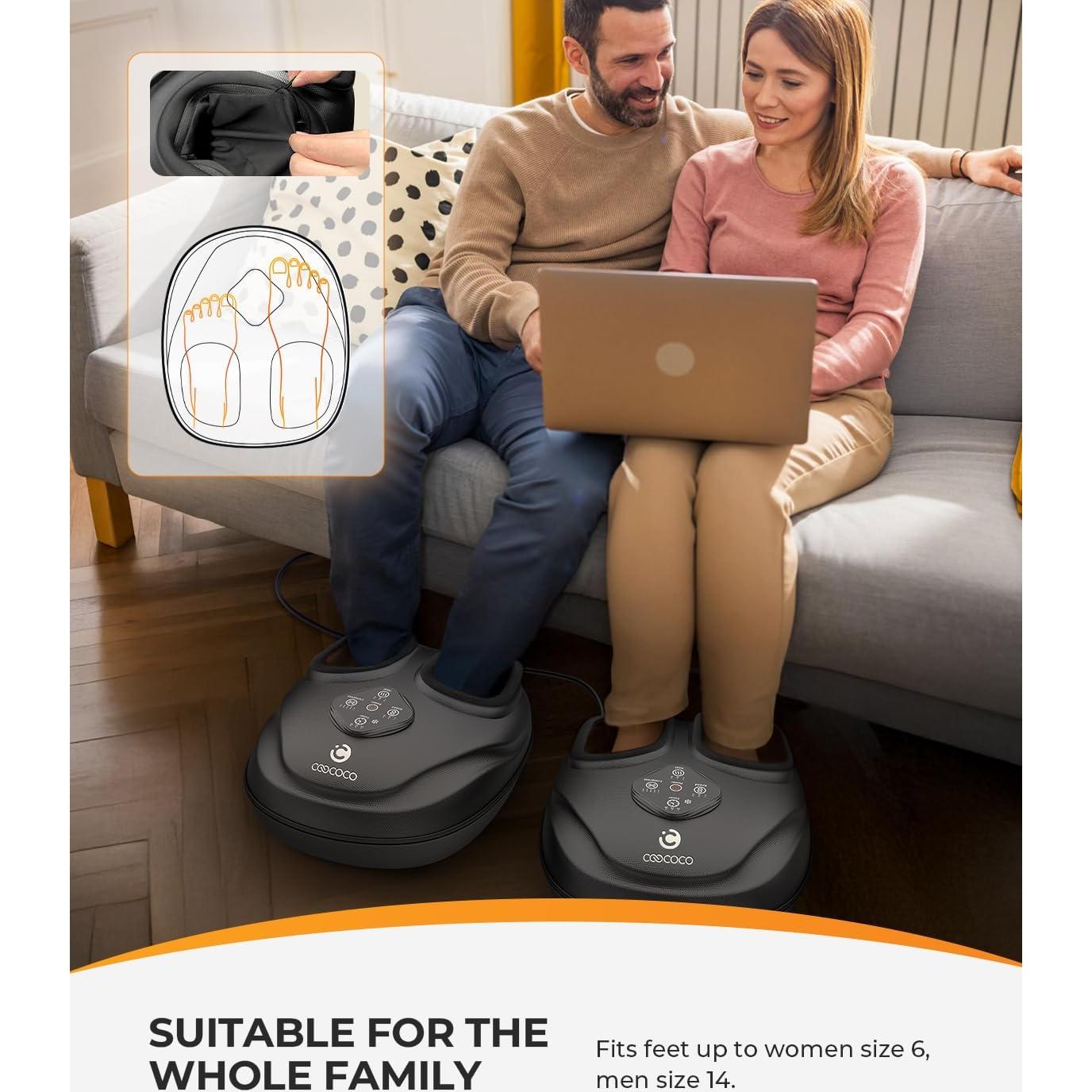 Masajeador de pies CooCoCo Shiatsu con calor y compresión