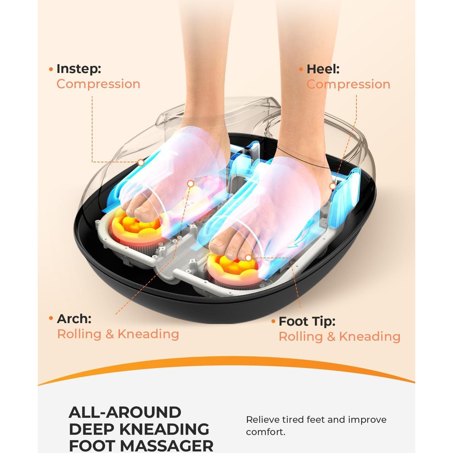 Masajeador de pies CooCoCo Shiatsu con calor y compresión