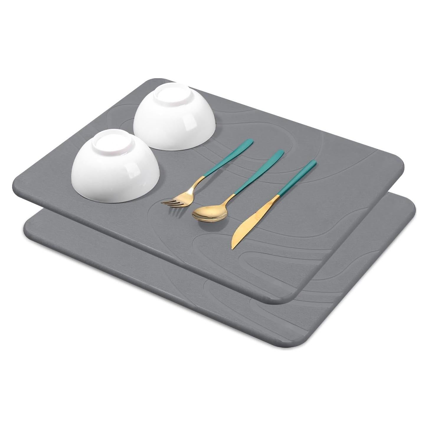 Paquete de 2 Tapetes de Diatomita Antideslizantes Snuggery 40x30cm