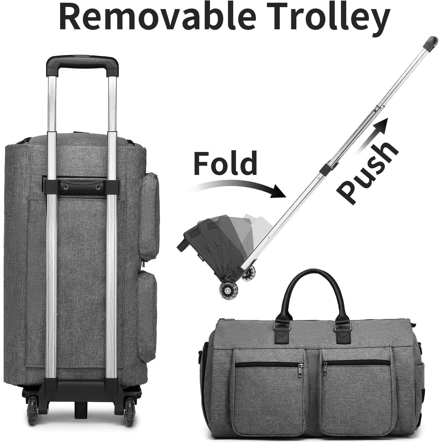 Bolsa de Duffle Rodante Seyfocnia 55.88x27.94x30.48cm Gris