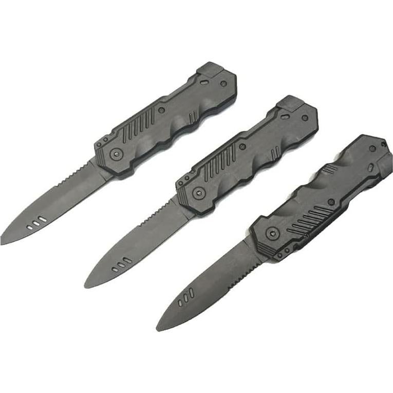 4 Cuchillos Falsos Retráctiles Sujosa para Halloween