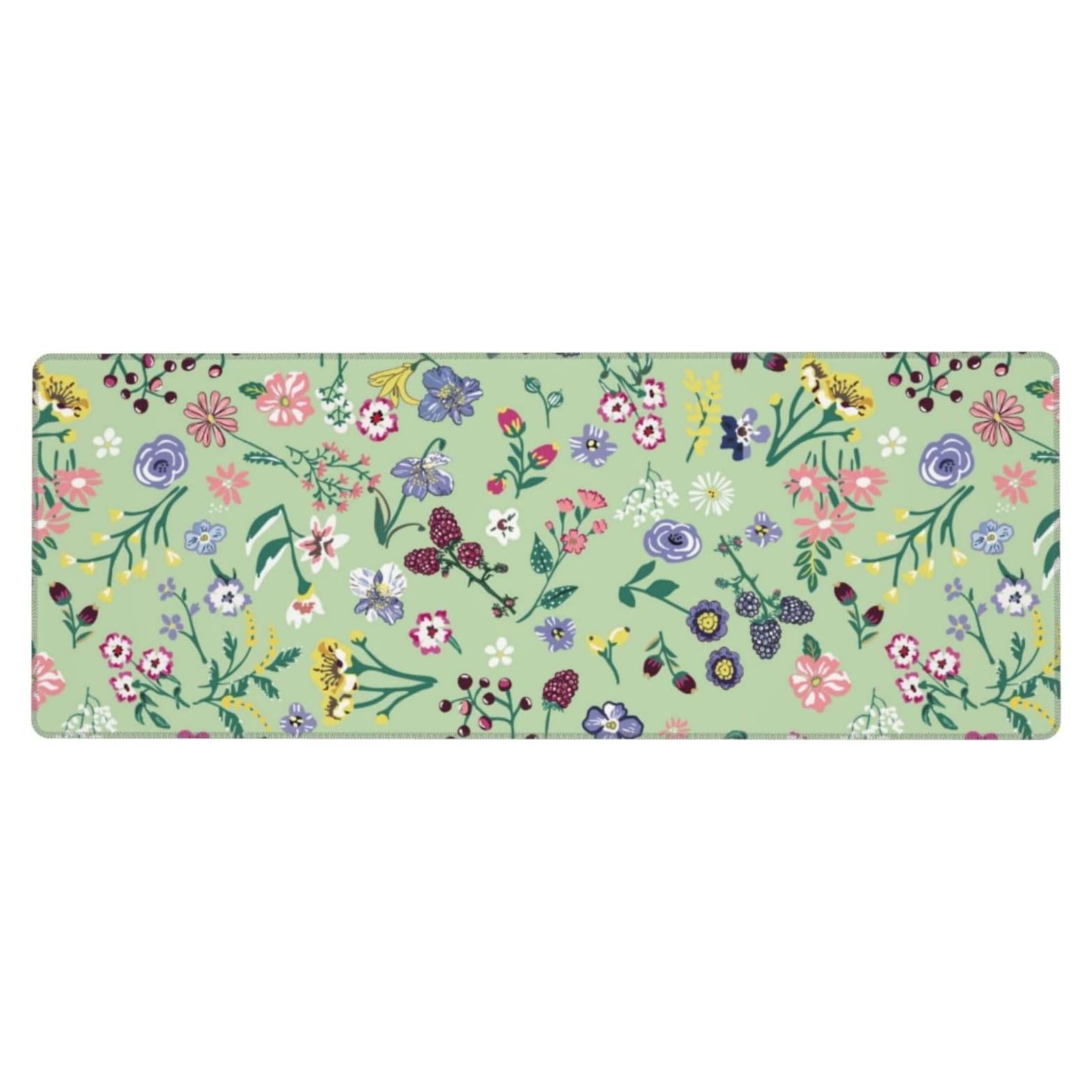 Alfombrilla de Ratón Moremohome Verde Floral 30x80 cm