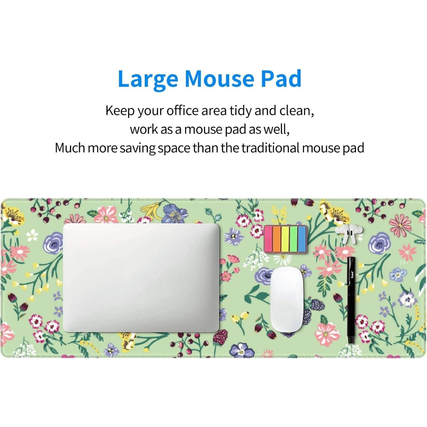 Alfombrilla de Ratón Moremohome Verde Floral 30x80 cm