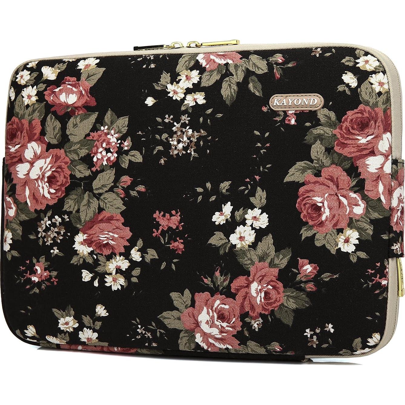 Funda para Laptop KAYOND 11.6" Impermeable Negro/Rosa