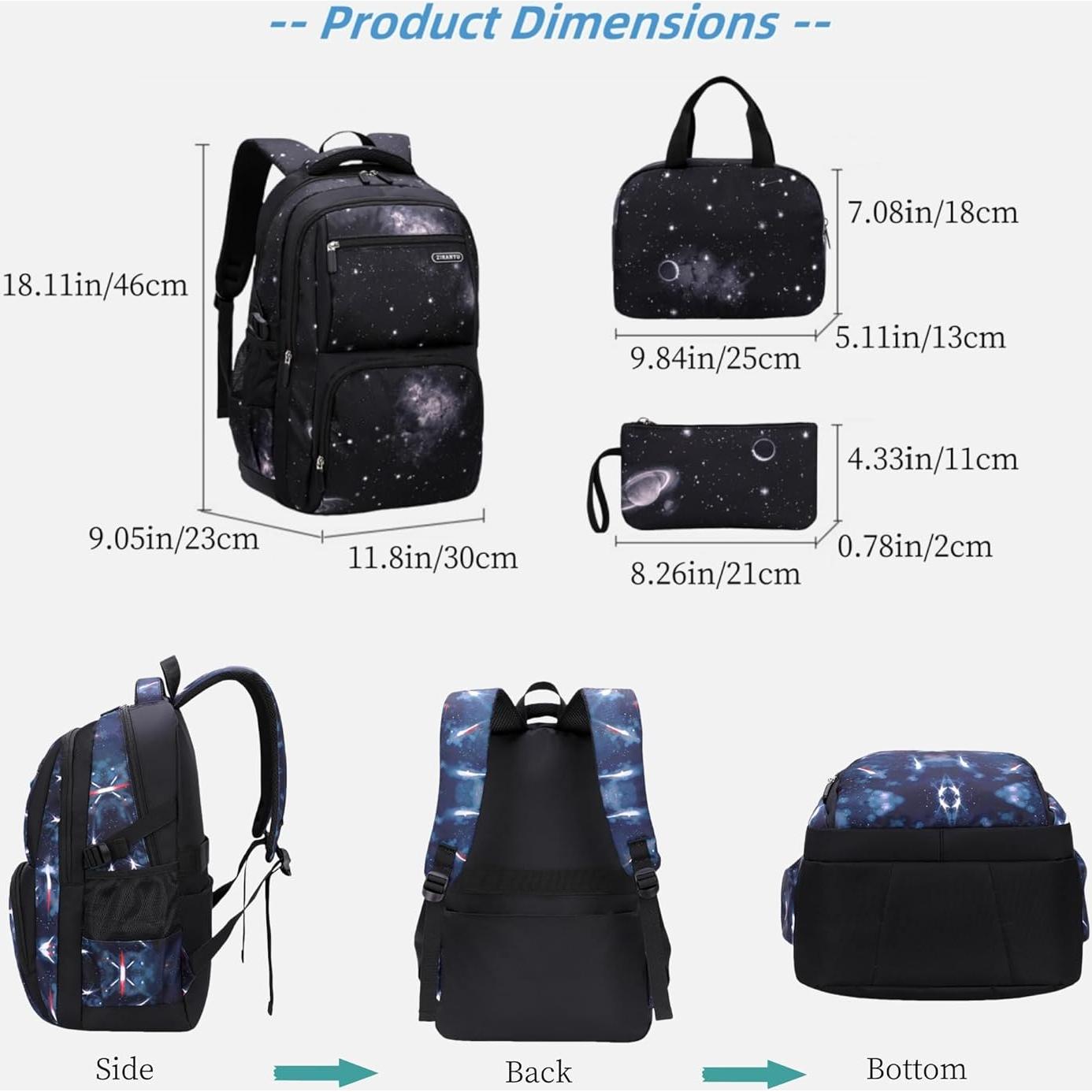 Mochila Galáctica MITOWERMI para Niños con Almuerzo y Estuche