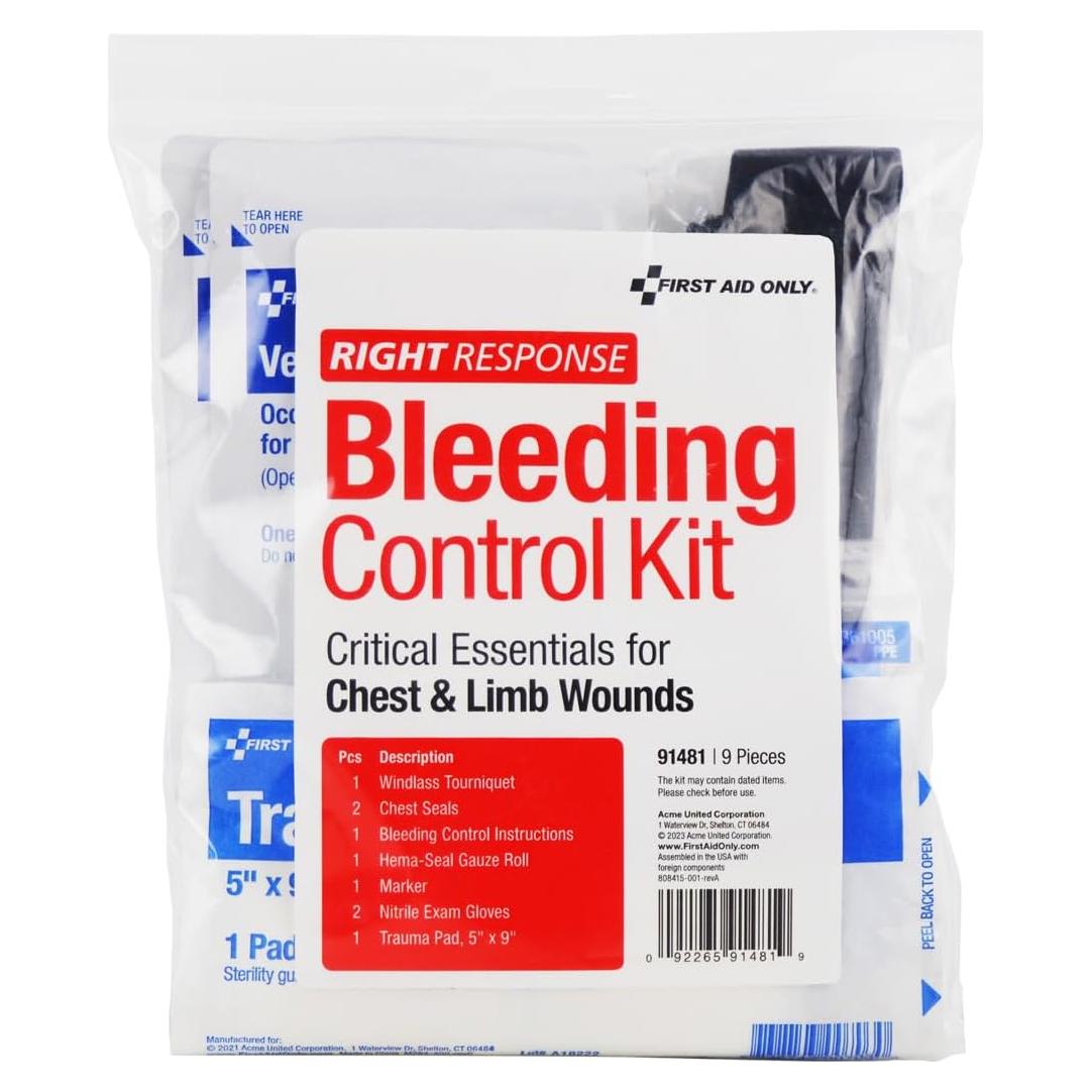 Kit de Control de Sangrado First Aid Only 91481 - 9 Piezas para Heridas