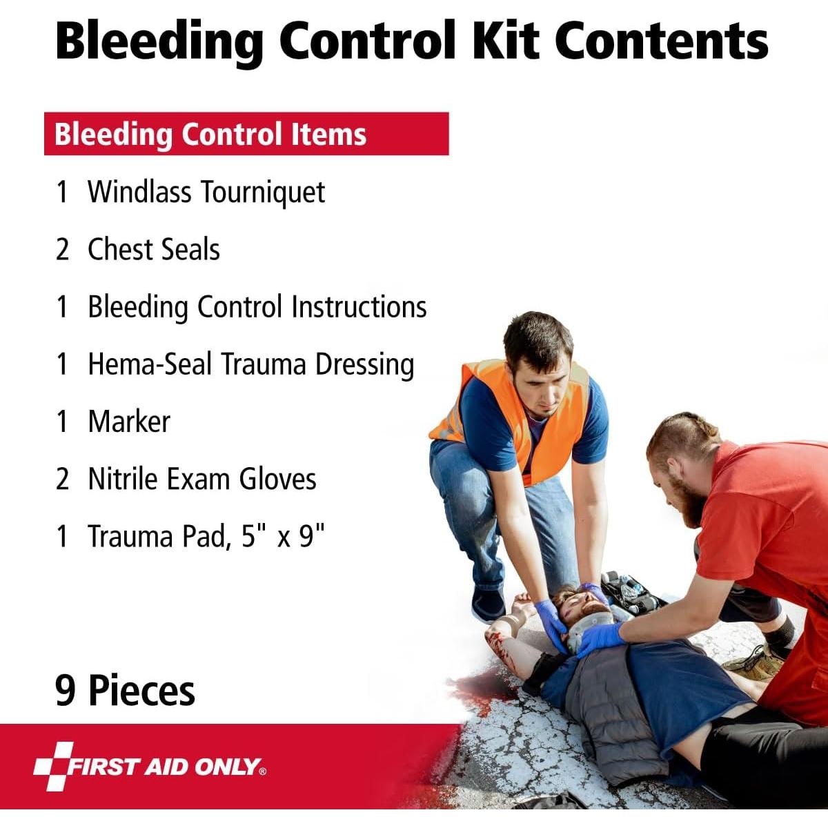 Kit de Control de Sangrado First Aid Only 91481 - 9 Piezas para Heridas