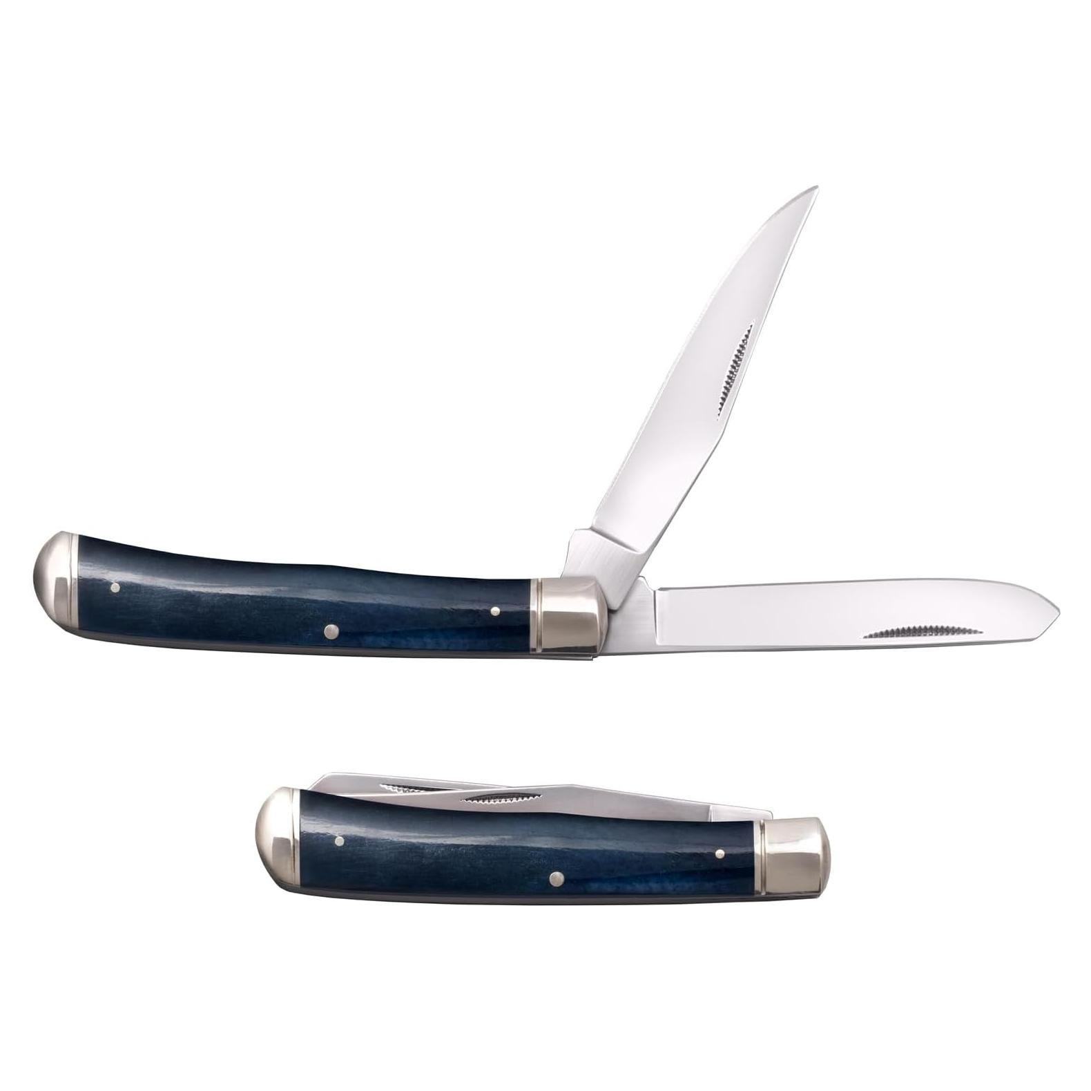 Cuchillo Plegable Trapper Frío Acero 2 Cuchillas Hueso