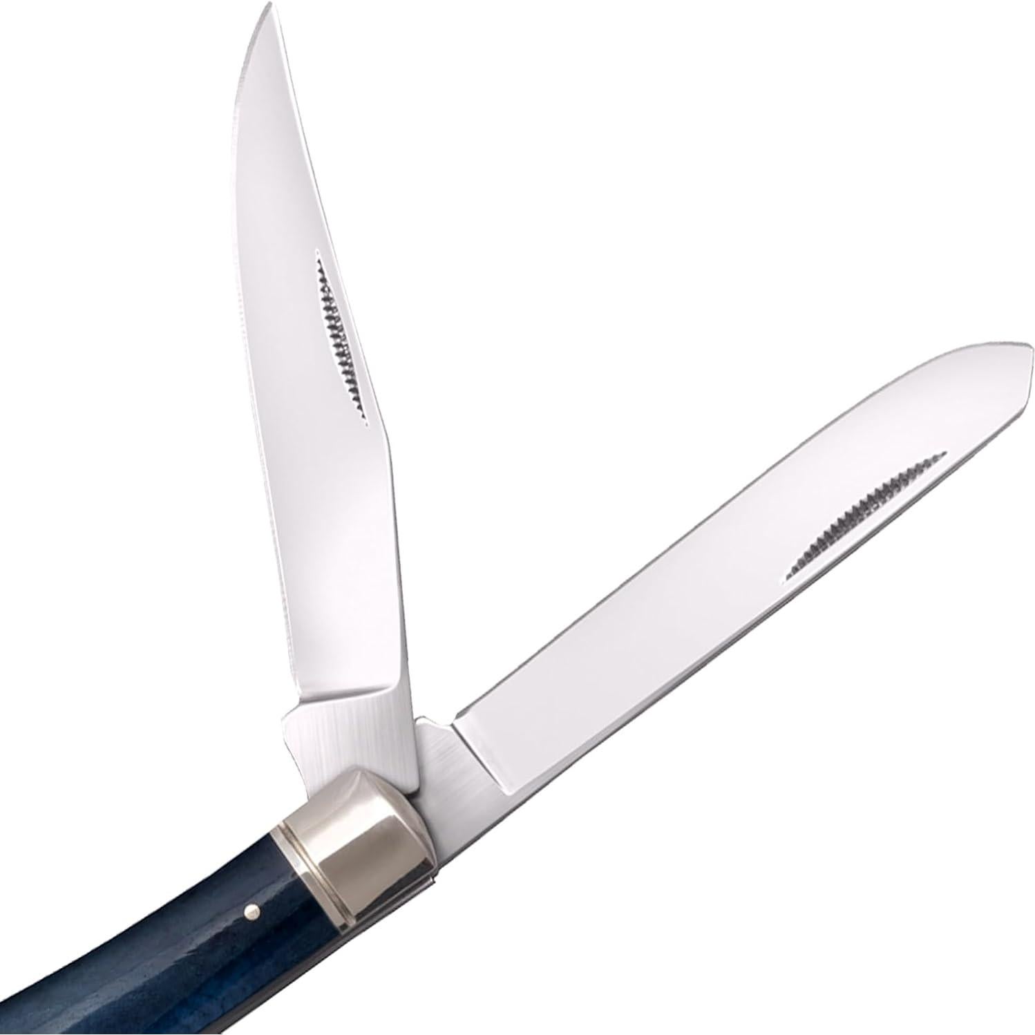 Cuchillo Plegable Trapper Frío Acero 2 Cuchillas Hueso