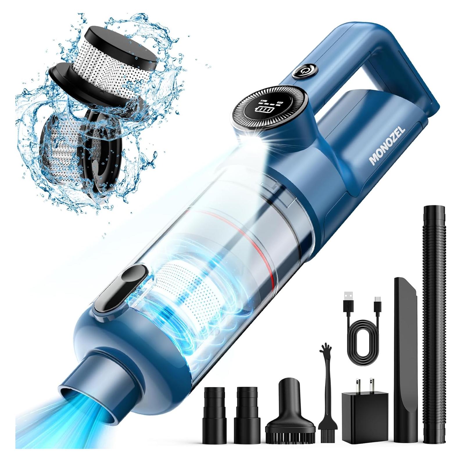 Aspiradora de Mano Inalámbrica MONOZEL VC028 15000Pa HEPA