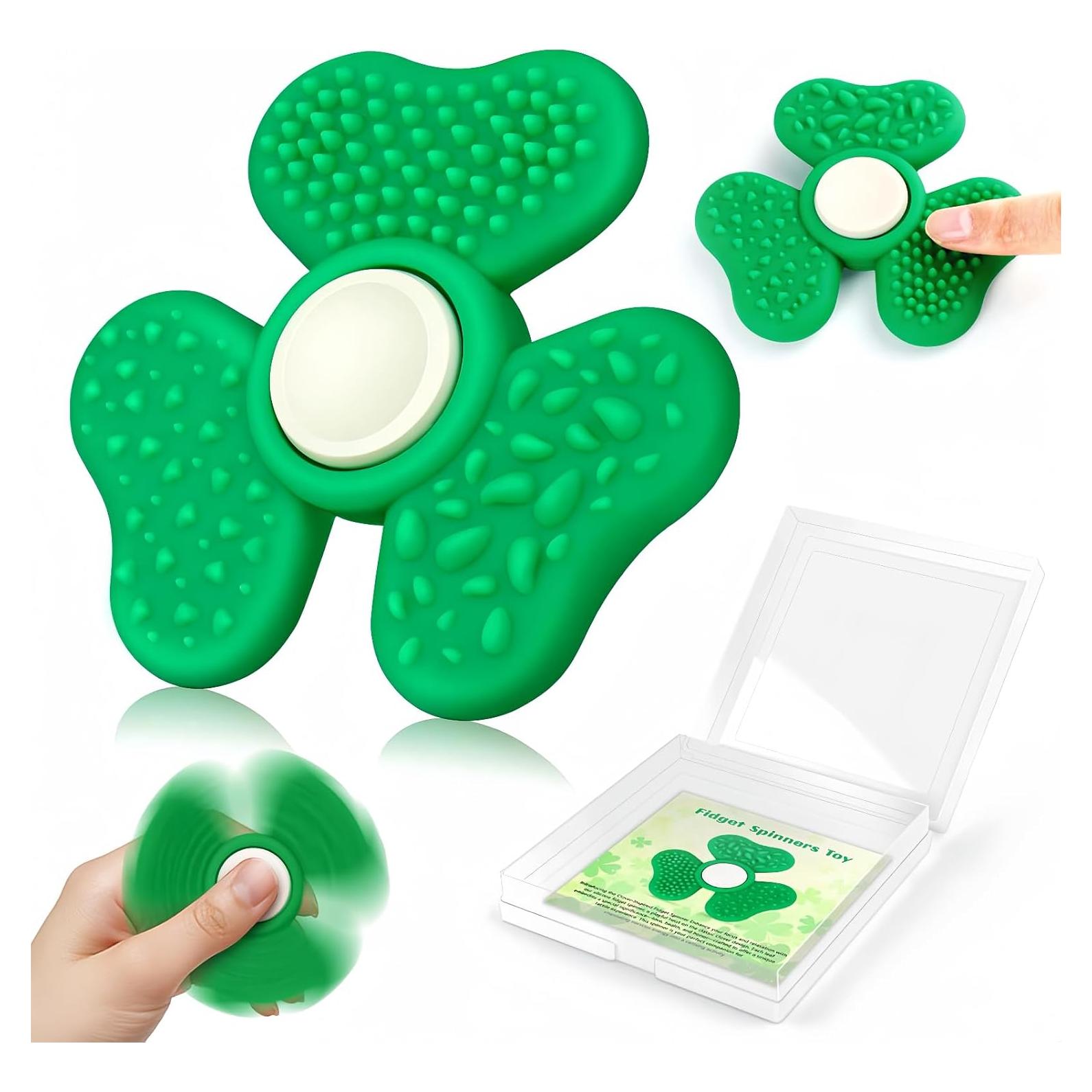 Spinner Sensorial QETRABONE Texturizado Verde 2 en 1 para Adultos