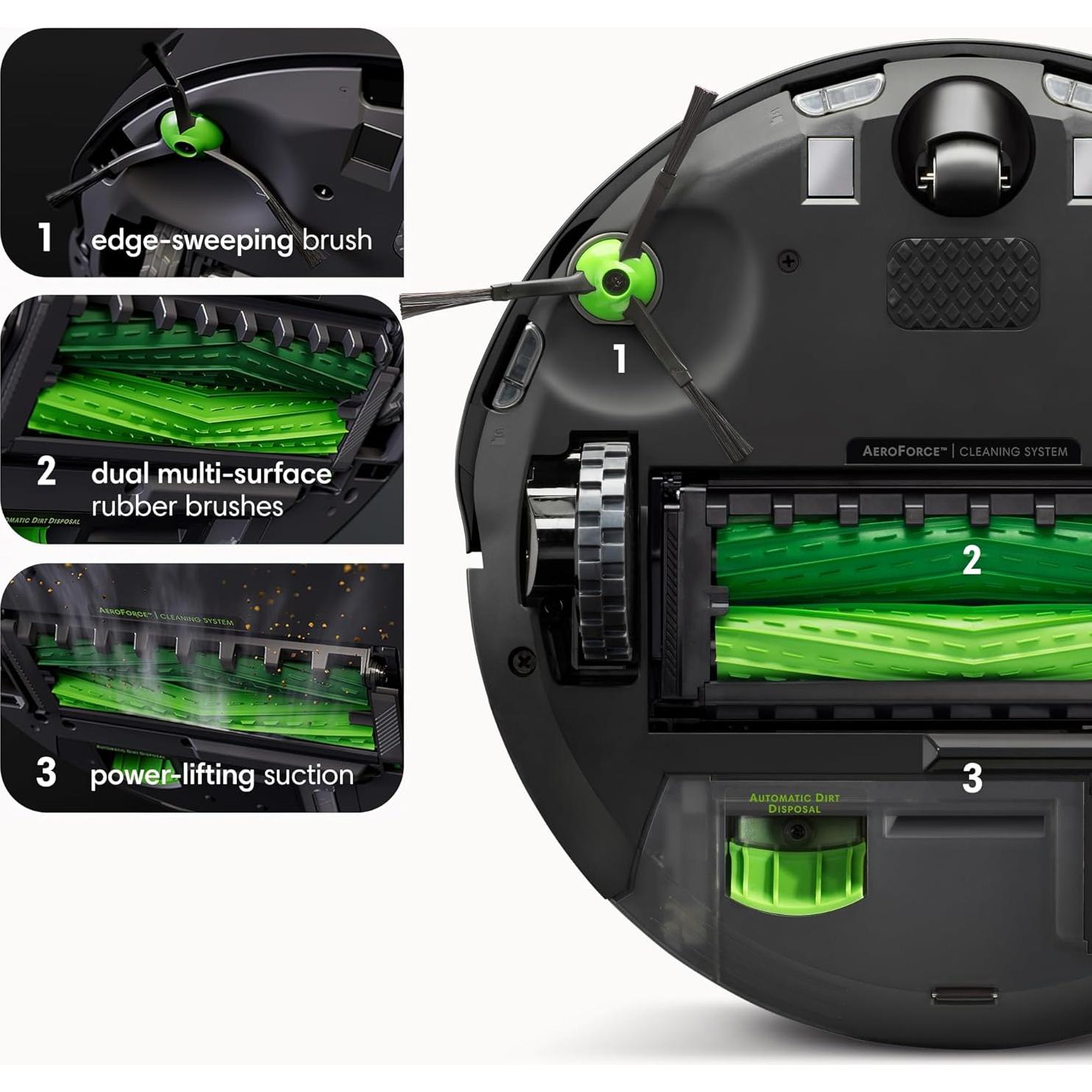 iRobot Roomba j9+ Self-Emptying Robot Vacuum – Powerful Suction, Identifies and Avoids Obstacles Like pet Waste, Self-Empties for 60 Days, Best for Homes with Pets, Smart Mapping, Works with Alexa​