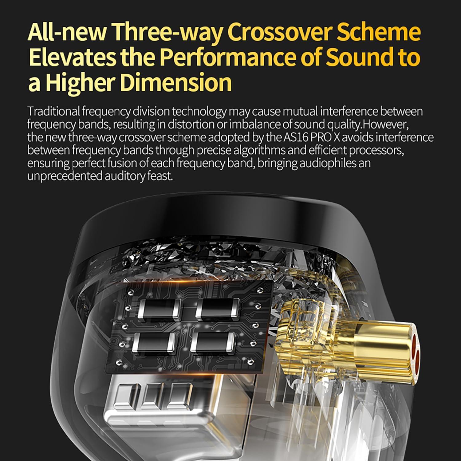 Auriculares KZ AS16 PRO X HiFi In Ear 16BA para Audiophiles