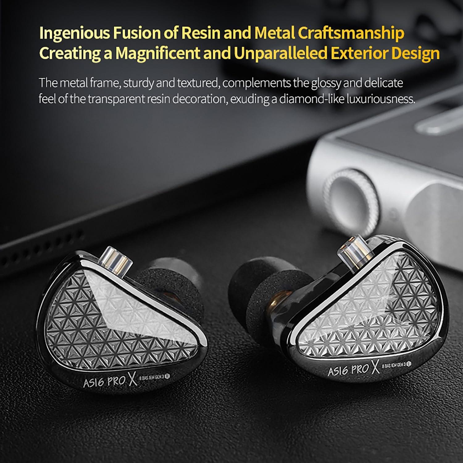 Auriculares KZ AS16 PRO X HiFi In Ear 16BA para Audiophiles