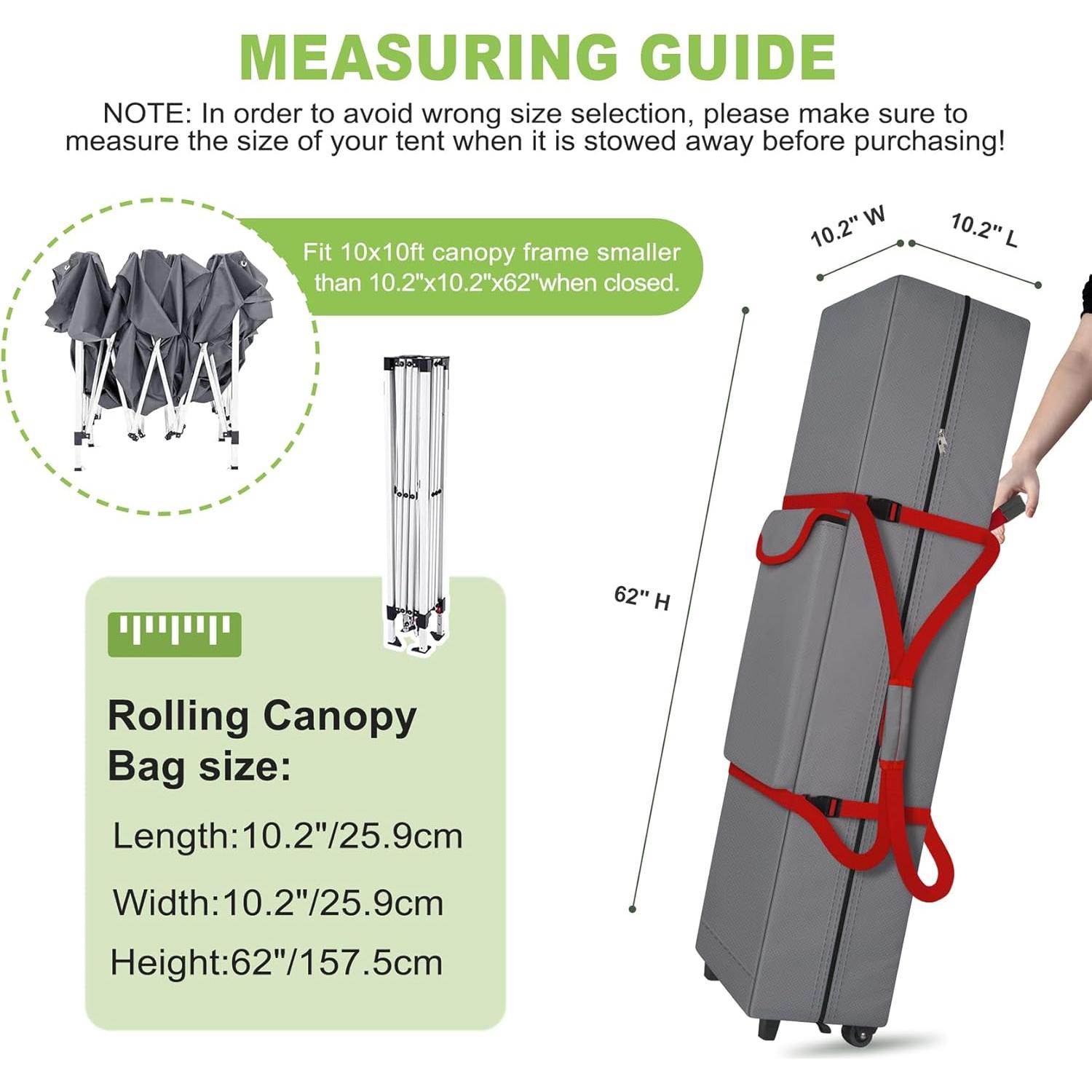 Bolsa de Dosel con Ruedas Cuddly Nest 10x10 pies (3.05m)