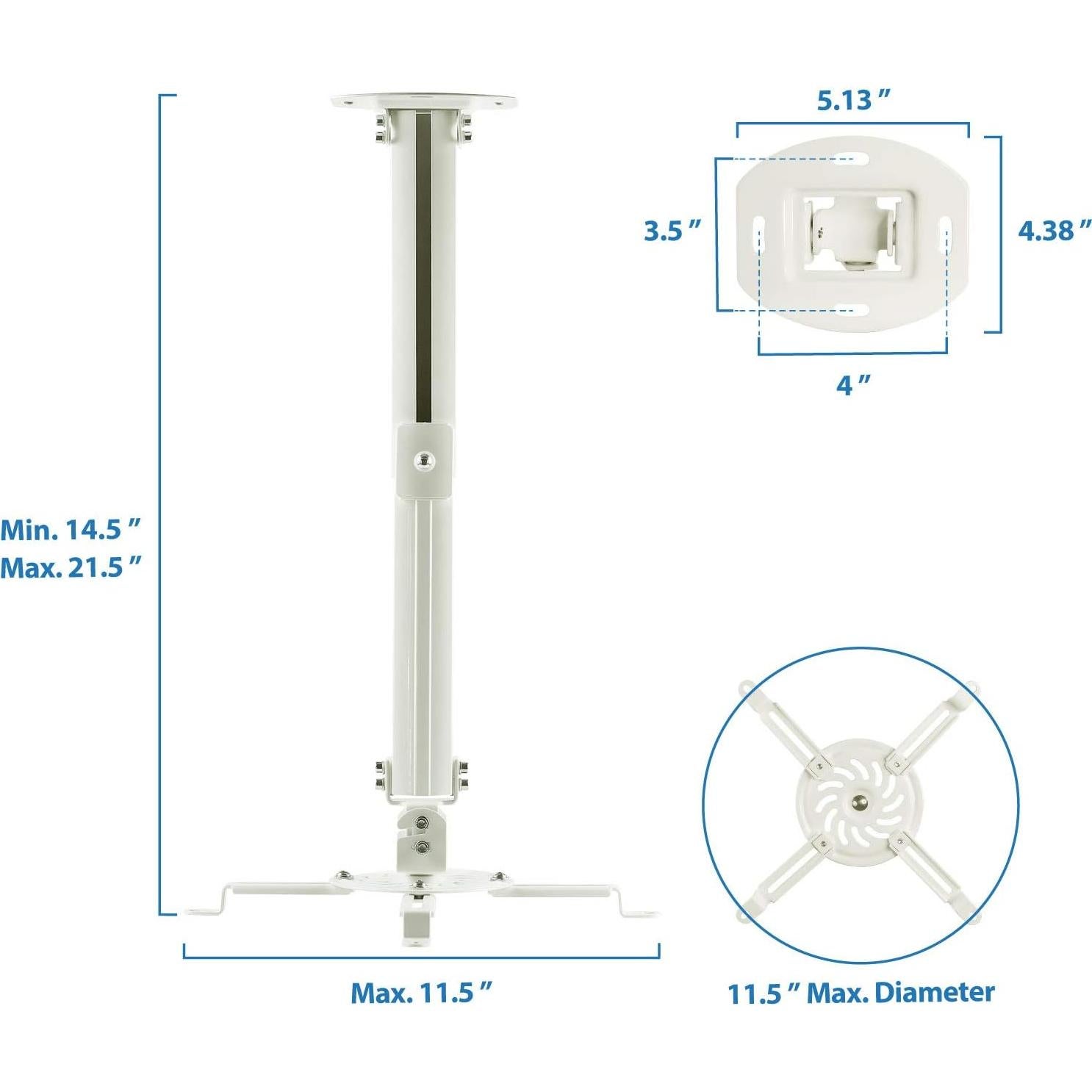 Soporte de Proyector de Techo Mount-It! Ajustable 36.8-54.6 cm