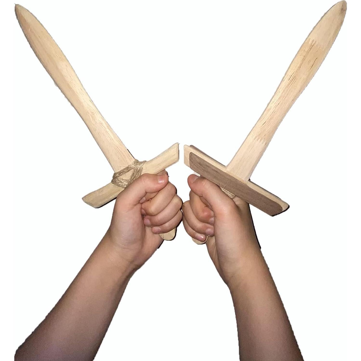 Juego de 2 Espadas de Madera Flmitey 30,48 cm Hechas a Mano