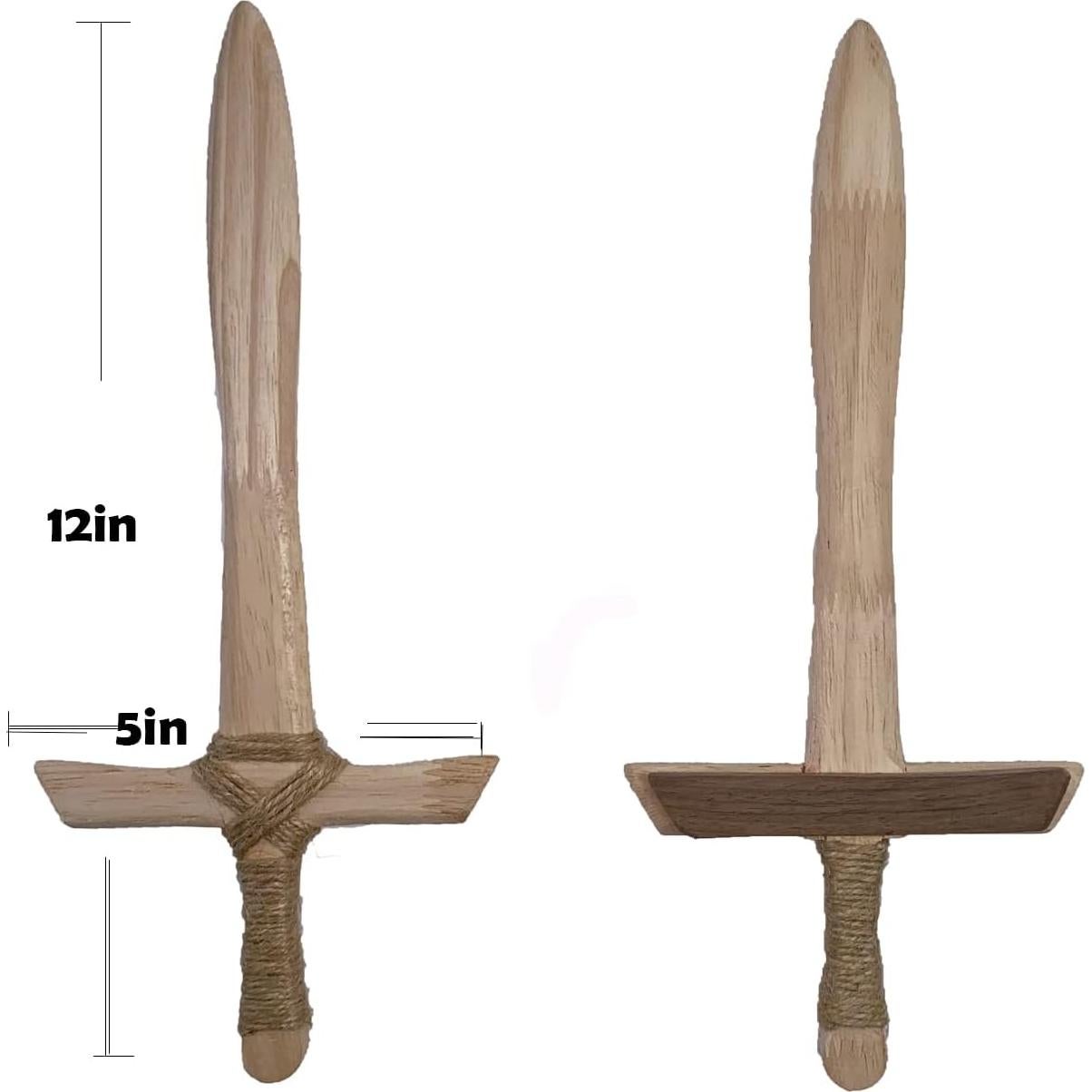 Juego de 2 Espadas de Madera Flmitey 30,48 cm Hechas a Mano