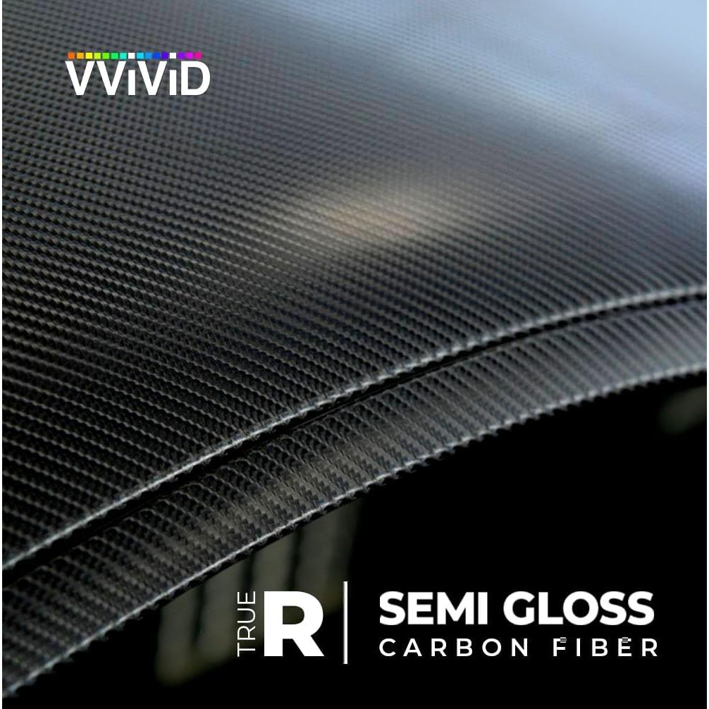 Vinilo de Fibra de Carbono VViViD 30.48x152.4 cm Negro