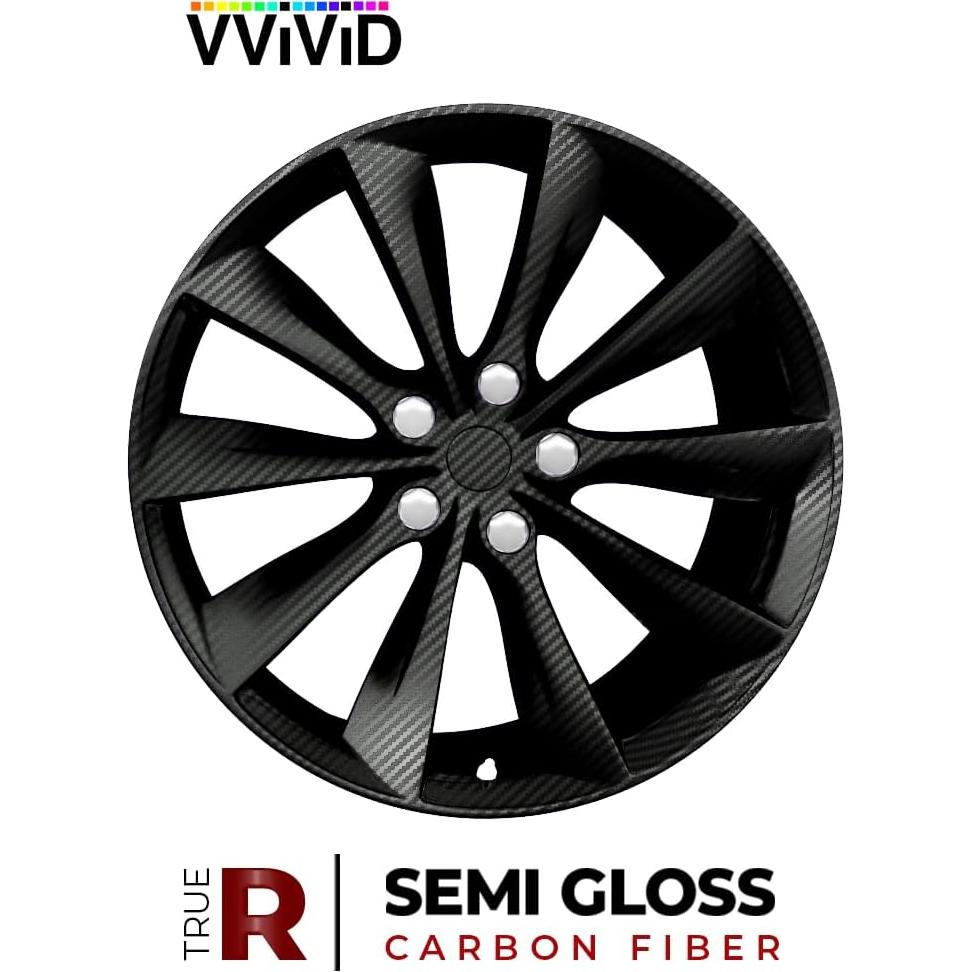 Vinilo de Fibra de Carbono VViViD 30.48x152.4 cm Negro