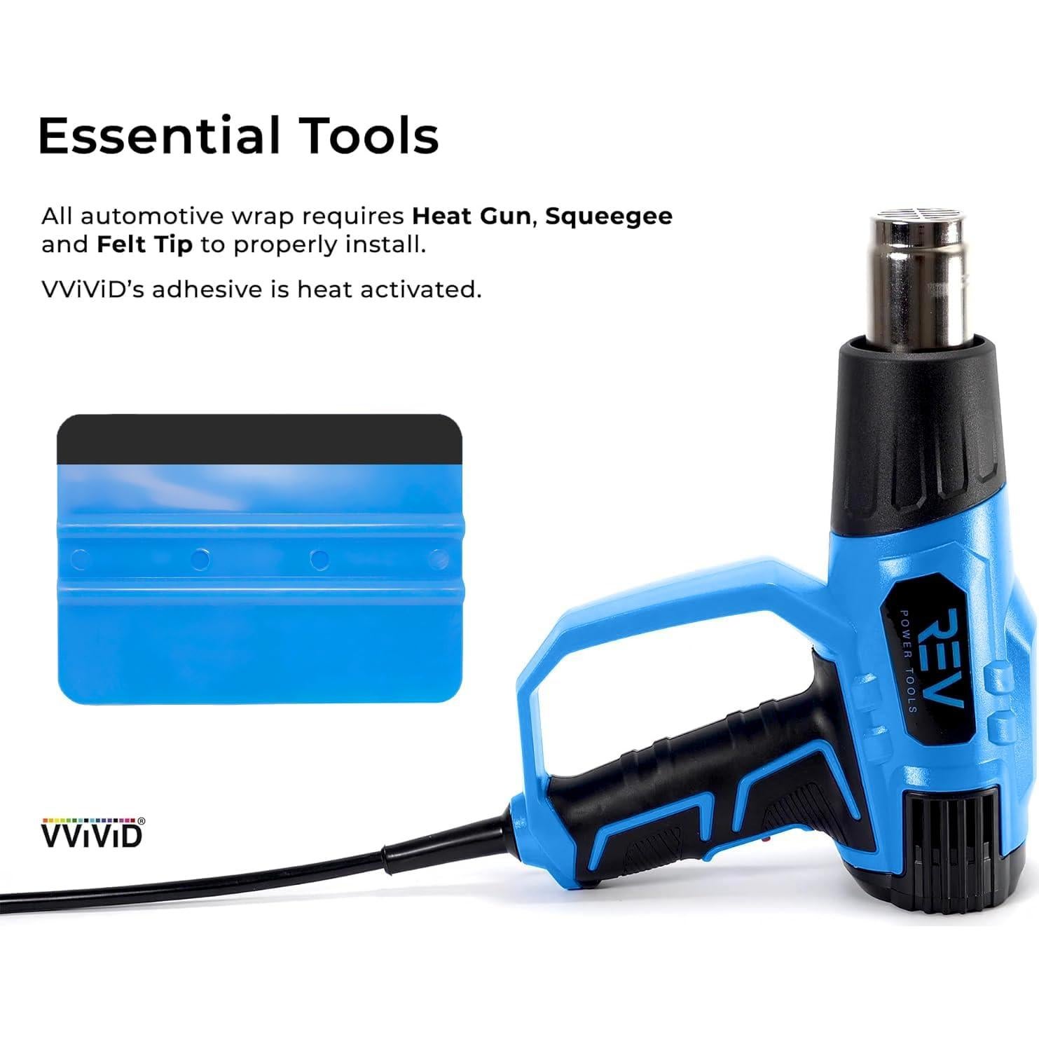 Vinilo de Fibra de Carbono VViViD 30.48x152.4 cm Negro