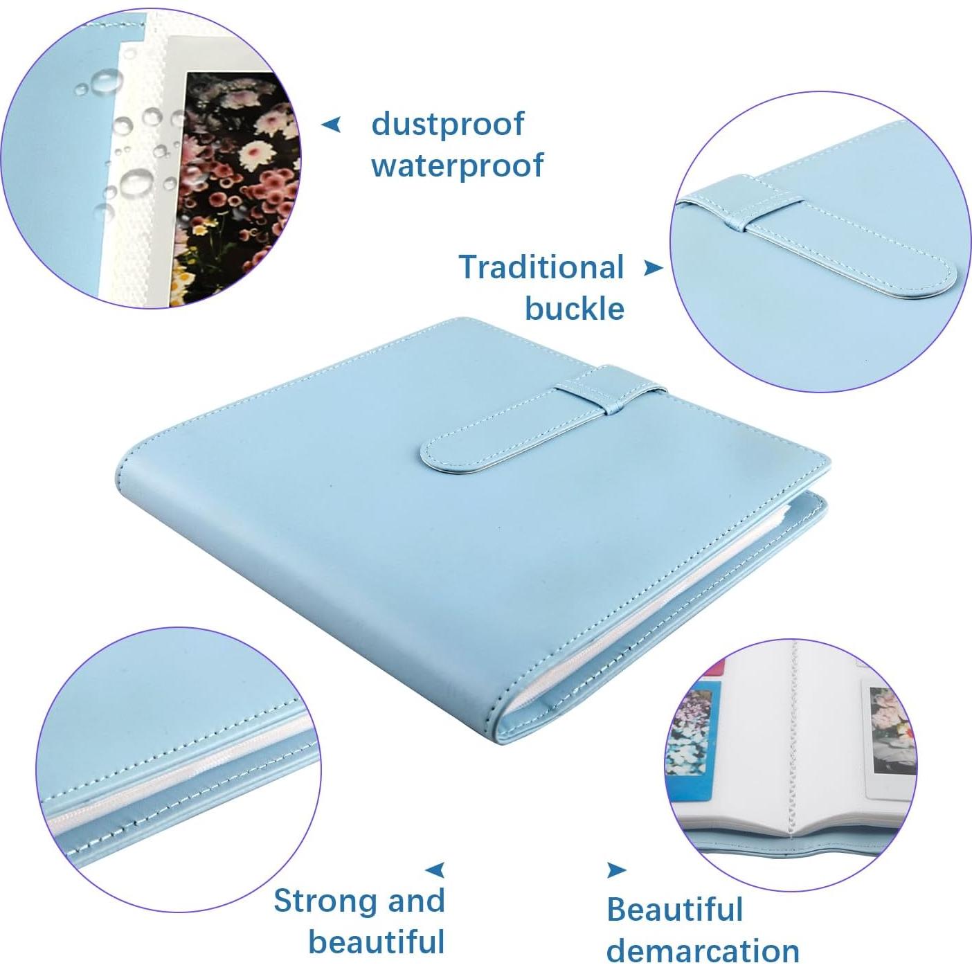 Álbum de Fotos Mini Ruibytree 256 Bolsillos 2x3 Azul