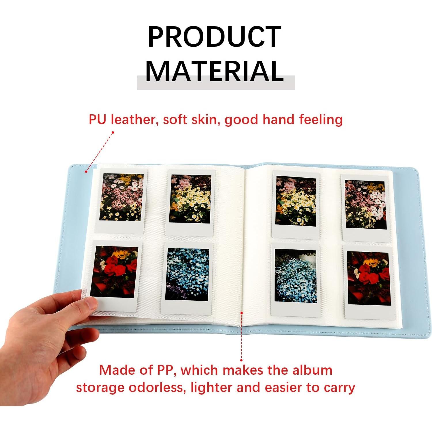 Álbum de Fotos Mini Ruibytree 256 Bolsillos 2x3 Azul