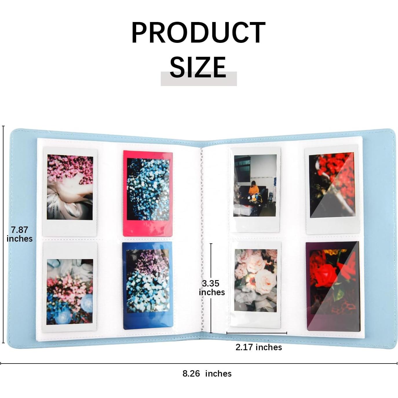 Álbum de Fotos Mini Ruibytree 256 Bolsillos 2x3 Azul