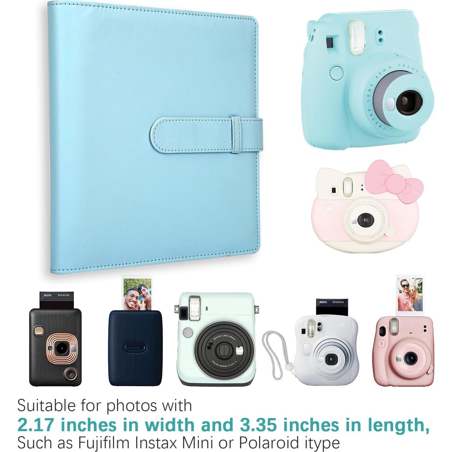 Álbum de Fotos Mini Ruibytree 256 Bolsillos 2x3 Azul