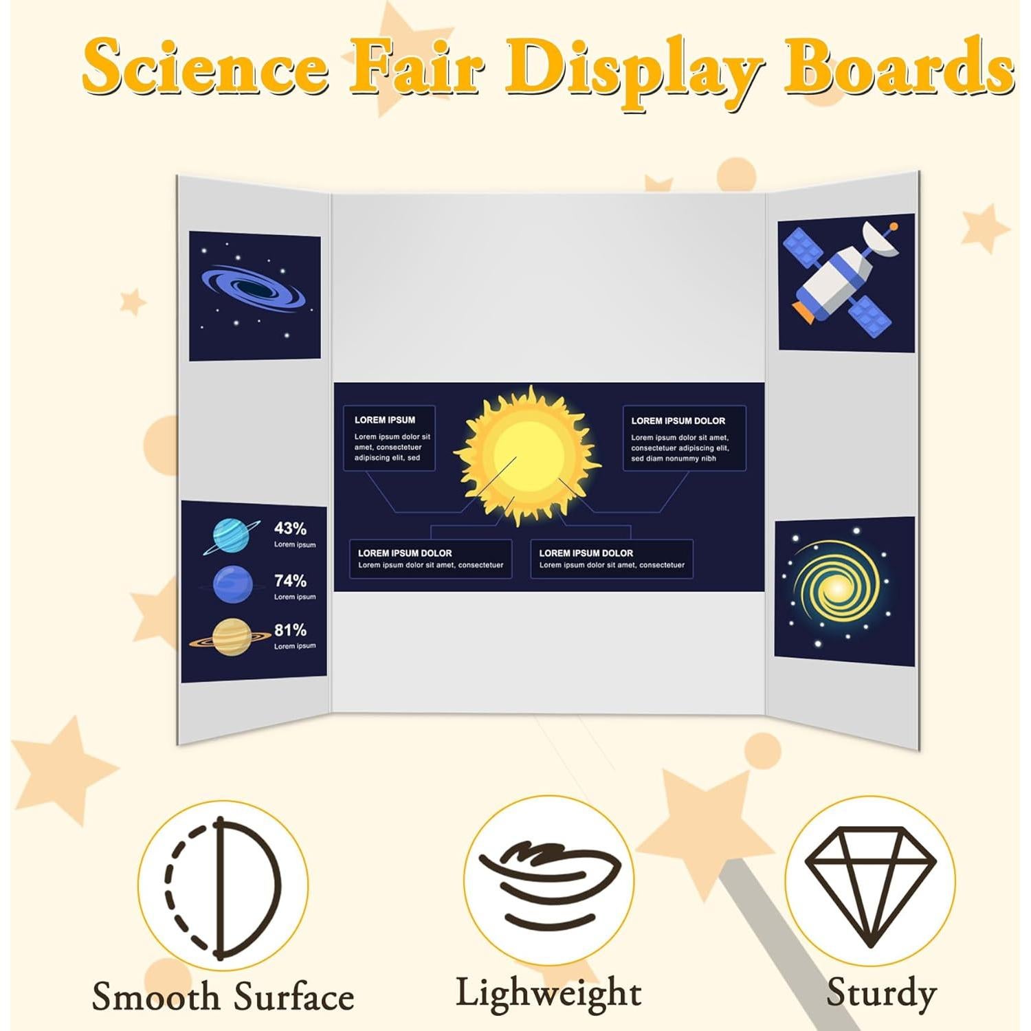 3 Piezas Cartón Plegable para Póster AKONEGE 53x35 cm