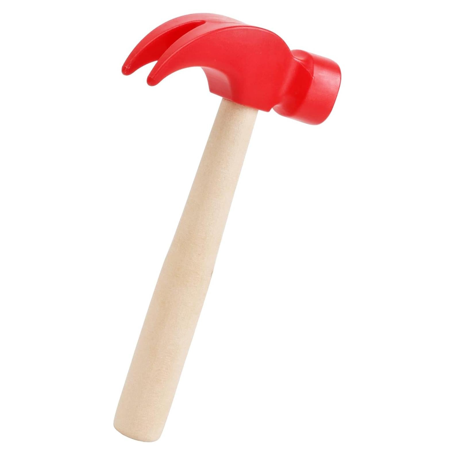 Martillo de Madera Fowecelt para Niños 16.5x7.6cm Rojo