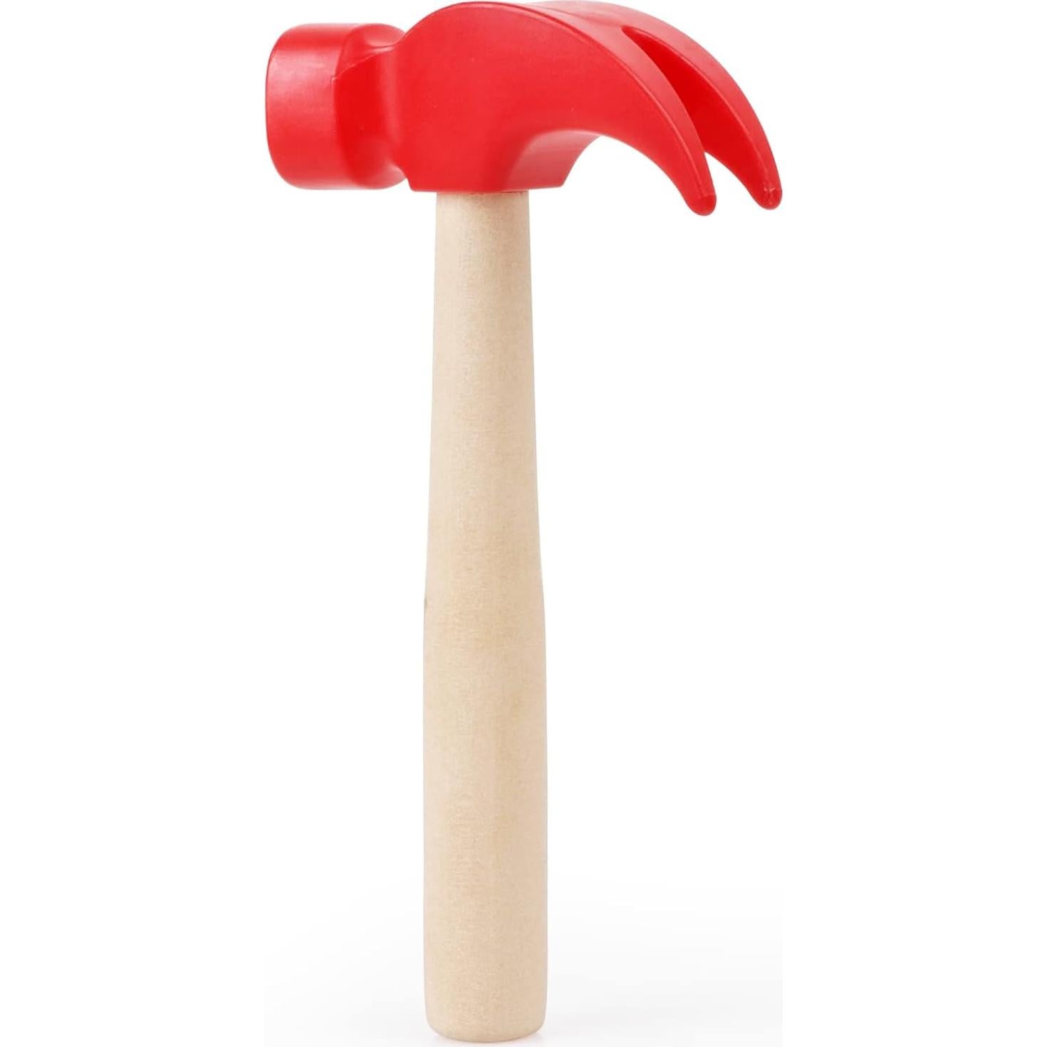 Martillo de Madera Fowecelt para Niños 16.5x7.6cm Rojo