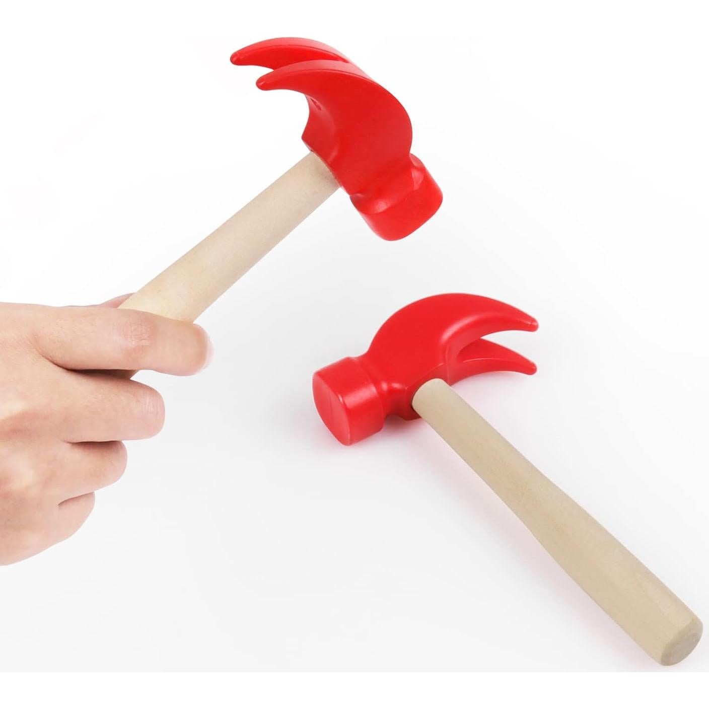 Paquete de 2 Martillos de Madera Hxezoc para Niños