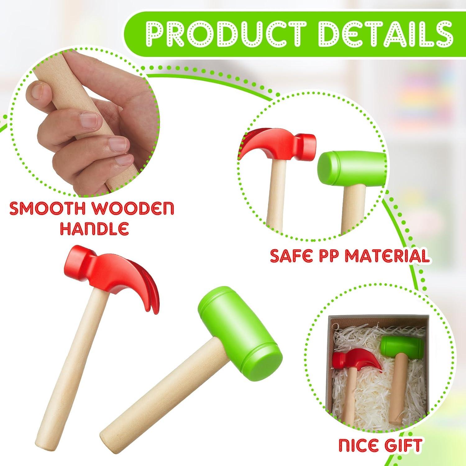 Juego de Martillos de Juguete Deekin 8 Piezas Madera Plástico