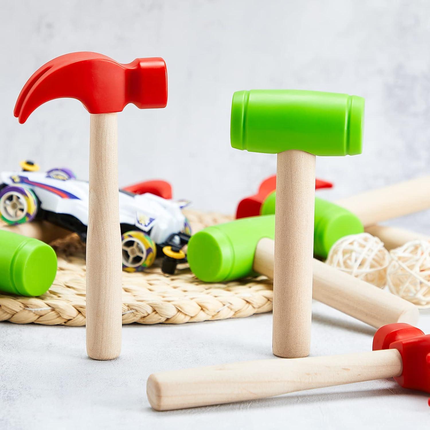 Juego de Martillos de Juguete Deekin 8 Piezas Madera Plástico
