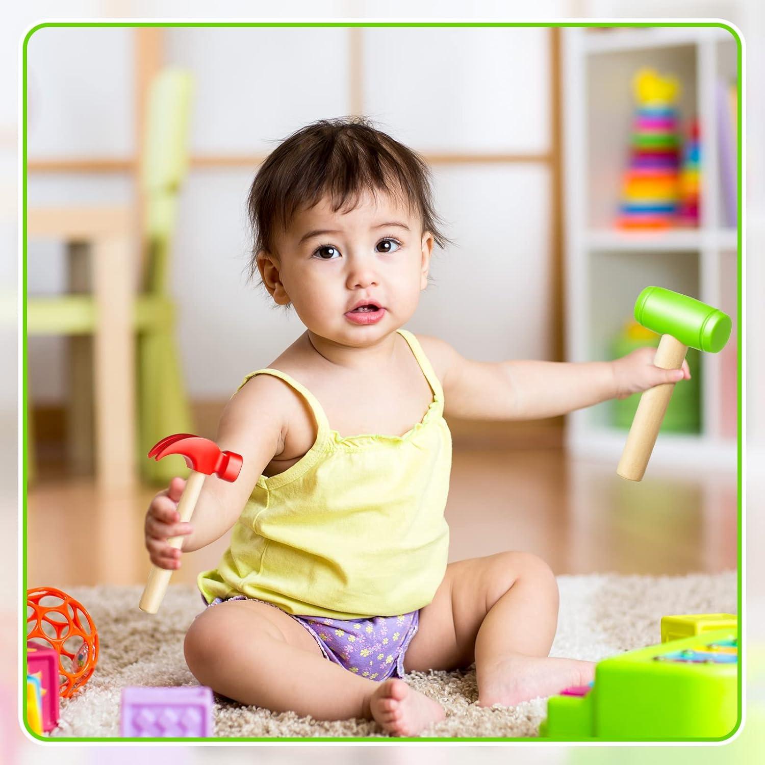 Juego de Martillos de Juguete Deekin 8 Piezas Madera Plástico