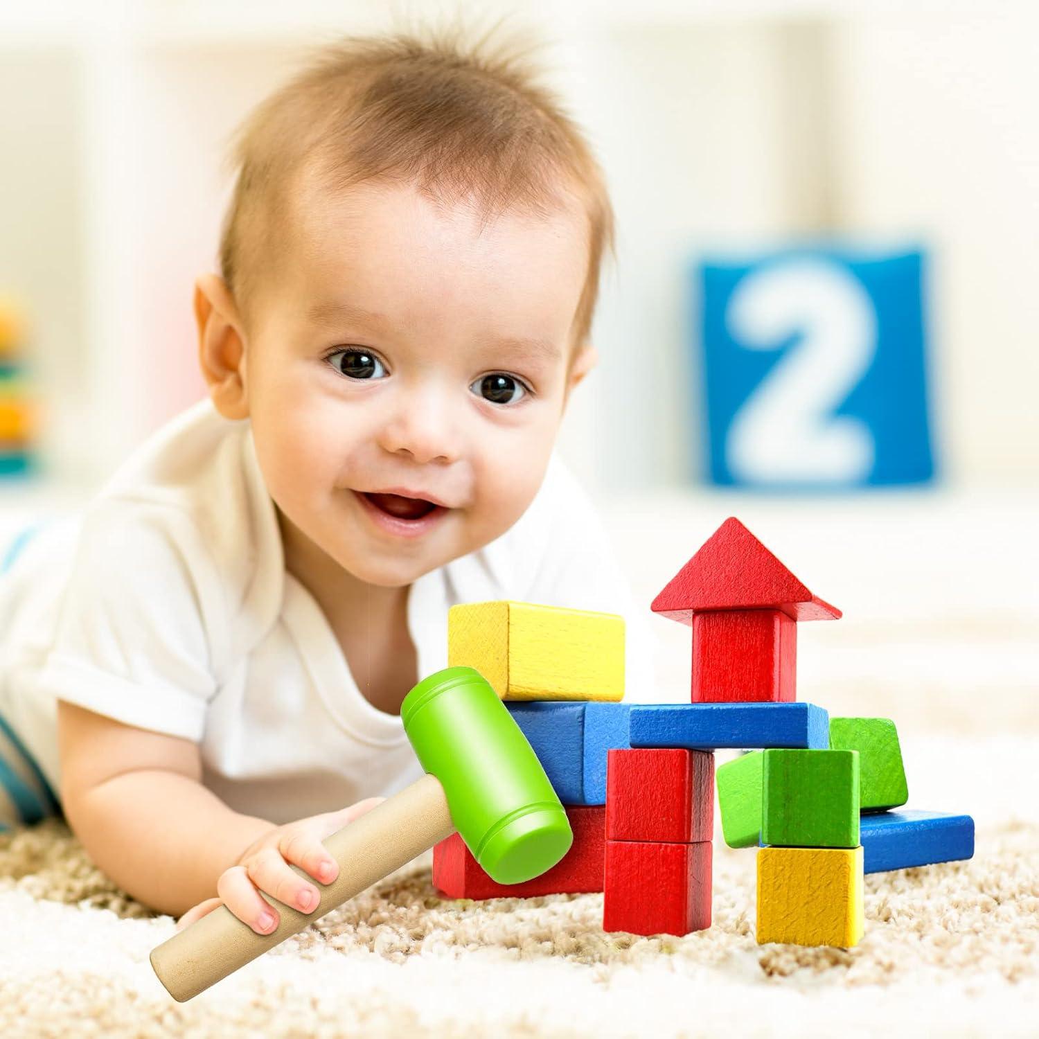 Juego de Martillos de Juguete Deekin 8 Piezas Madera Plástico