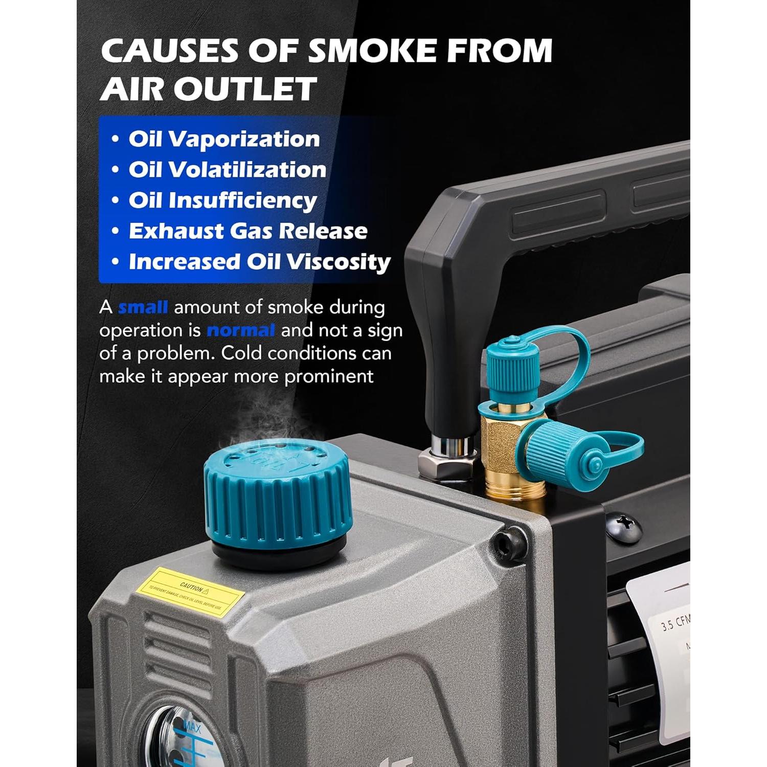 Kit de bomba de vacío y manómetro A/C Orion Motor Tech 3.5 CFM