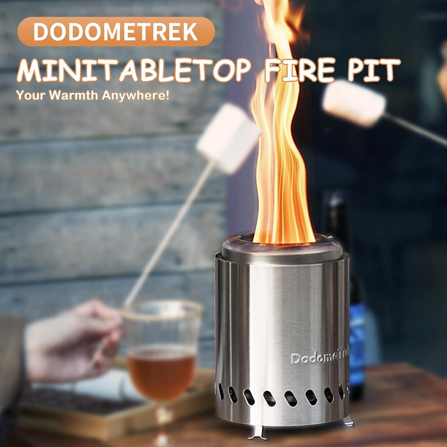 Hoguera Portátil Sin Humo Dodometrek 14cm Acero Inoxidable