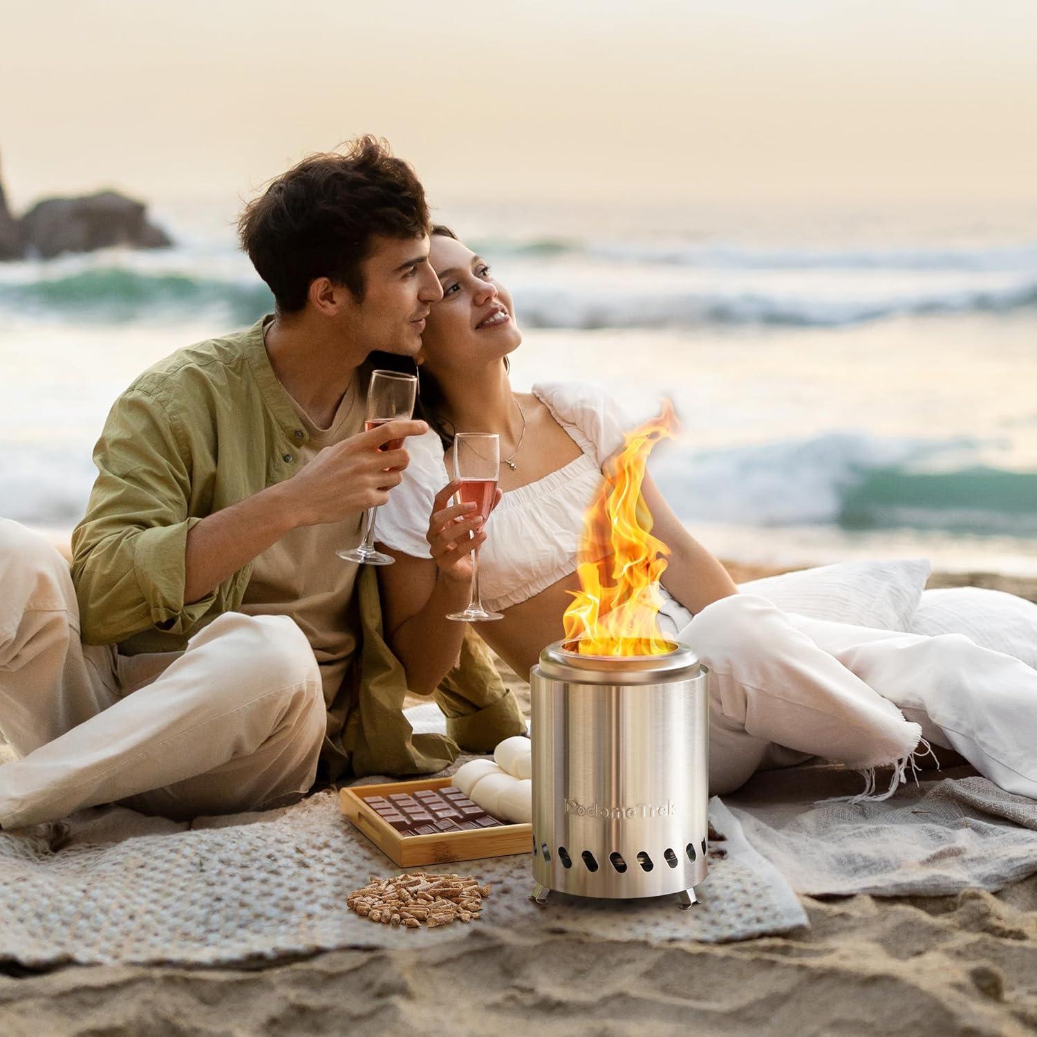 Hoguera Portátil Sin Humo Dodometrek 14cm Acero Inoxidable