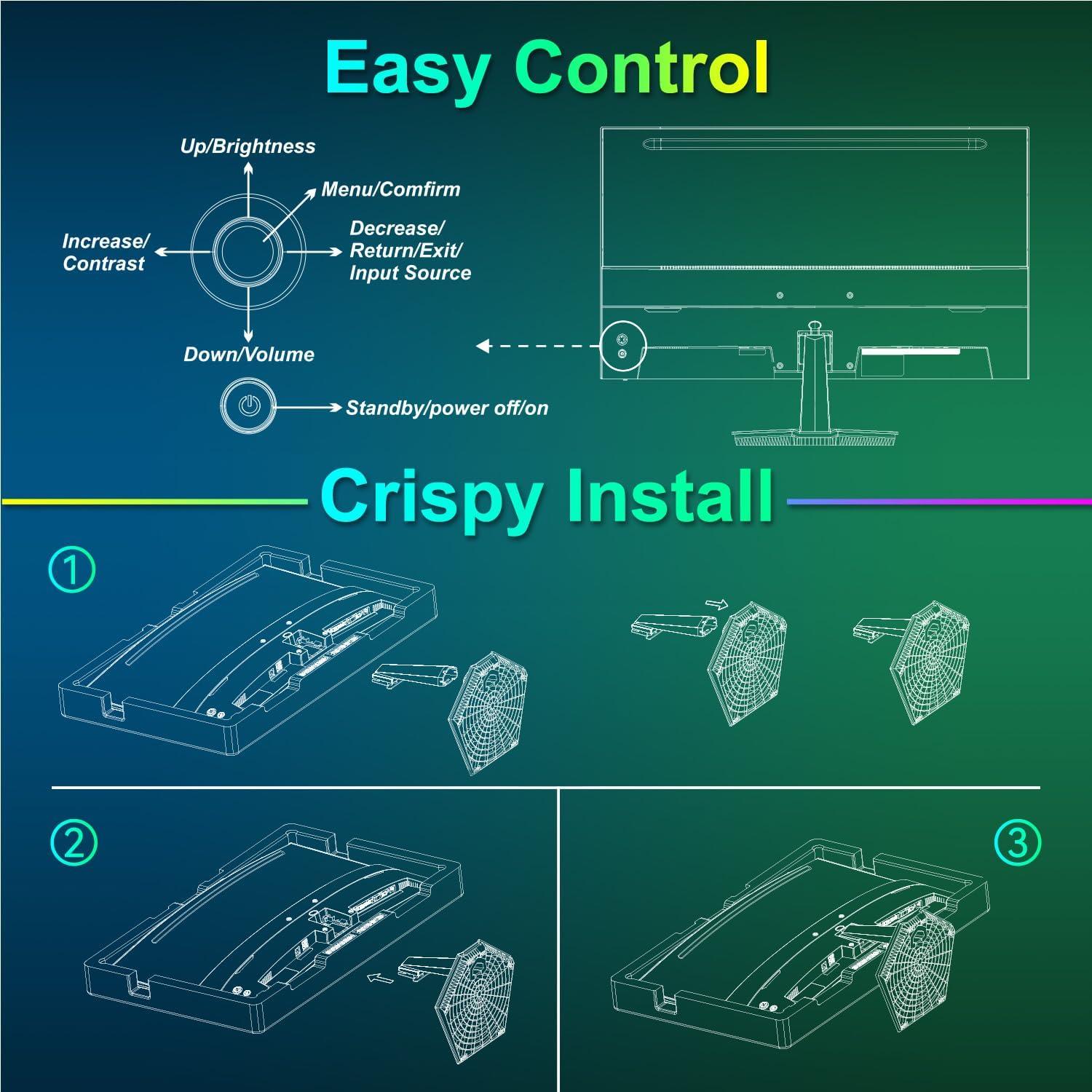 Monitor Curvo SANSUI 27" 100Hz FHD 1080p USB-C Altavoces