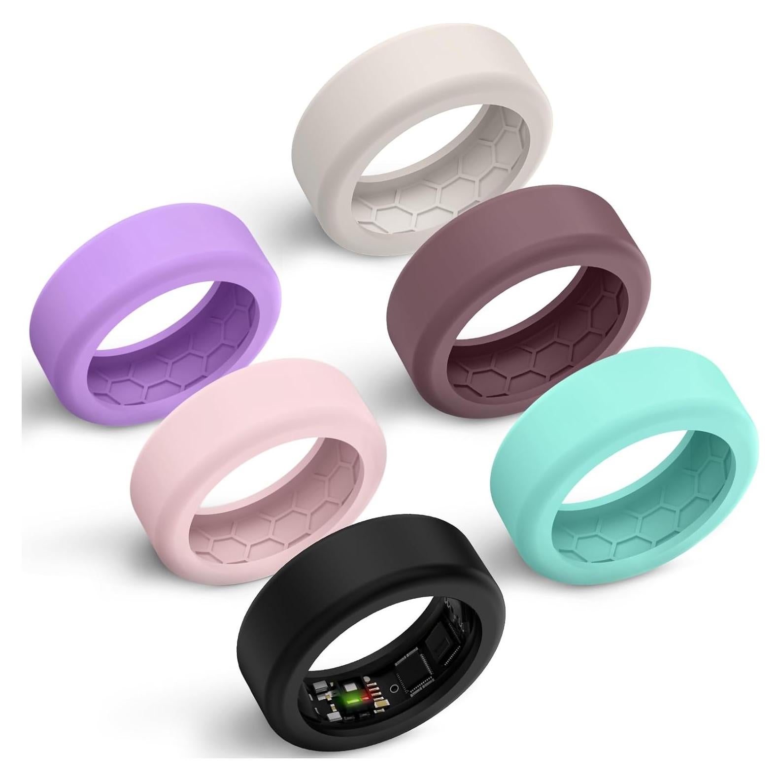 Paquete de 6 fundas de silicona Hexasider para anillos 7mm y 8mm