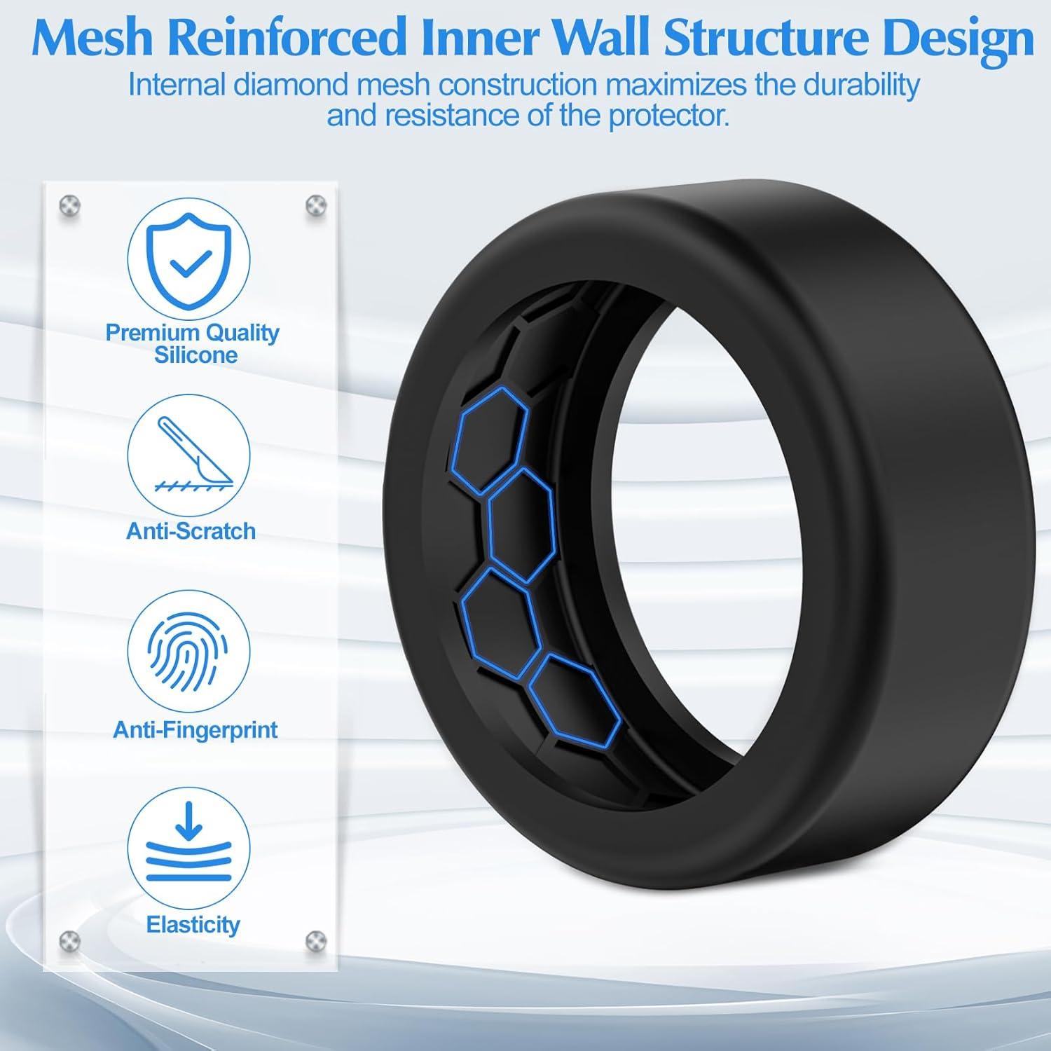 Paquete de 6 fundas de silicona Hexasider para anillos 7mm y 8mm