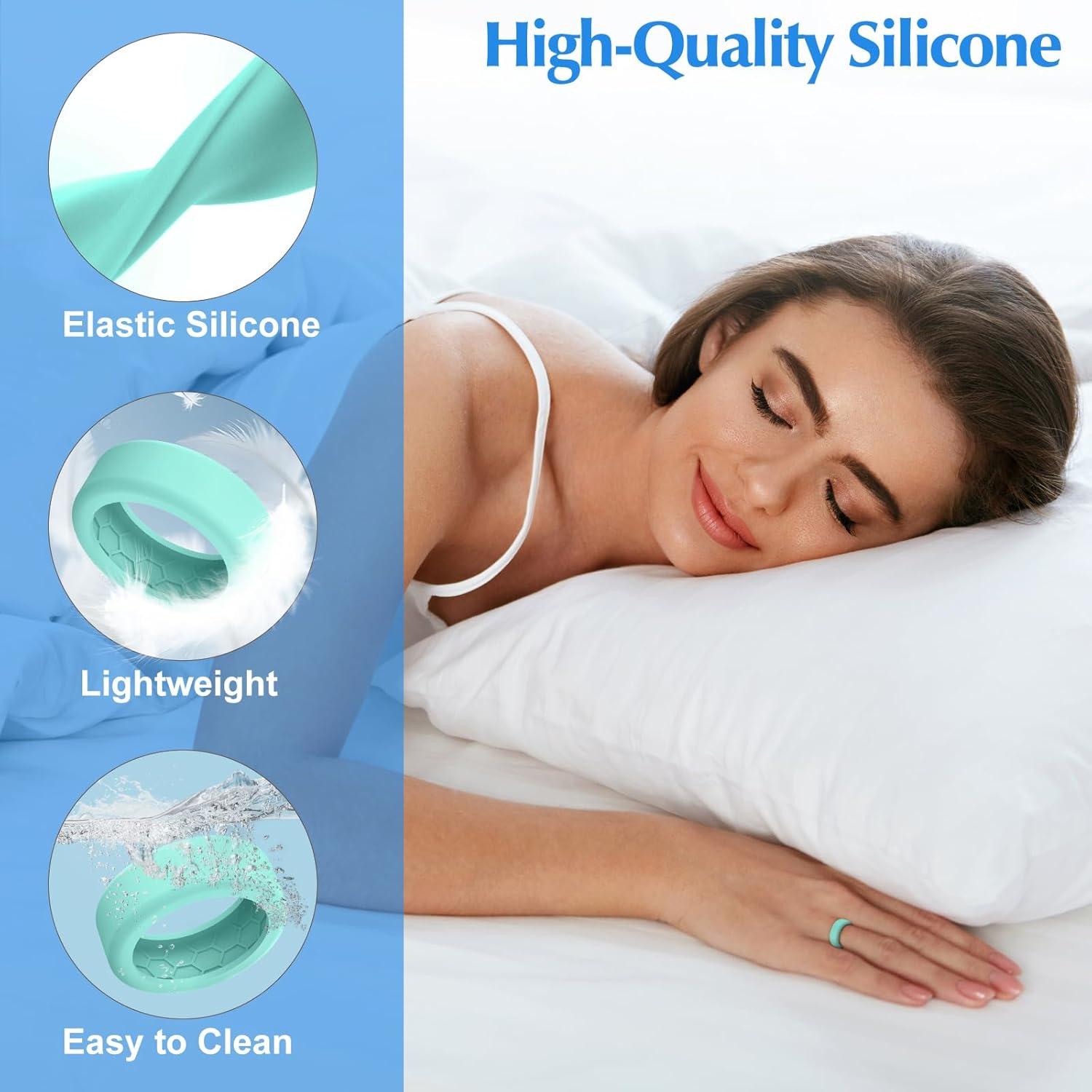 Paquete de 6 fundas de silicona Hexasider para anillos 7mm y 8mm