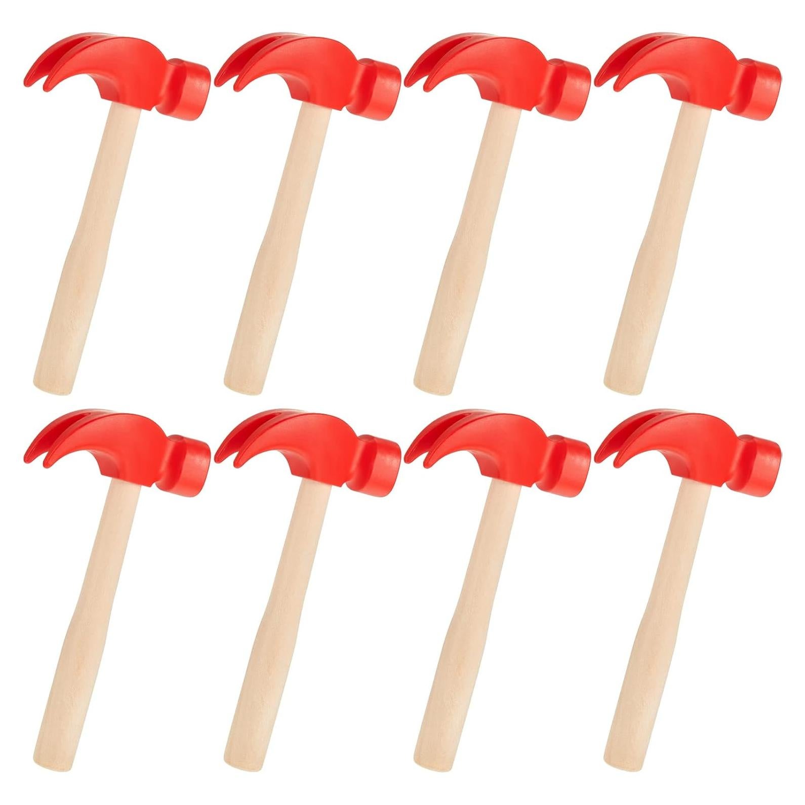 Lewtemi 8 Martillos de Madera Juguete Educativo 16.5 cm