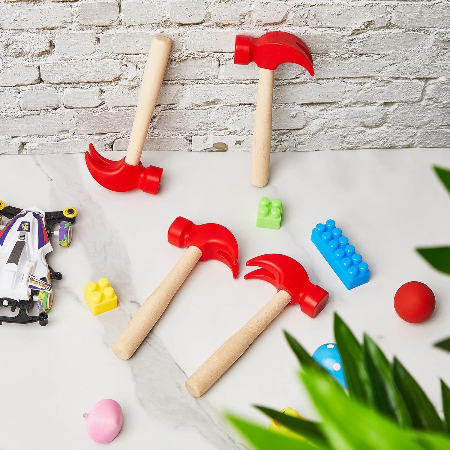 Lewtemi 8 Martillos de Madera Juguete Educativo 16.5 cm