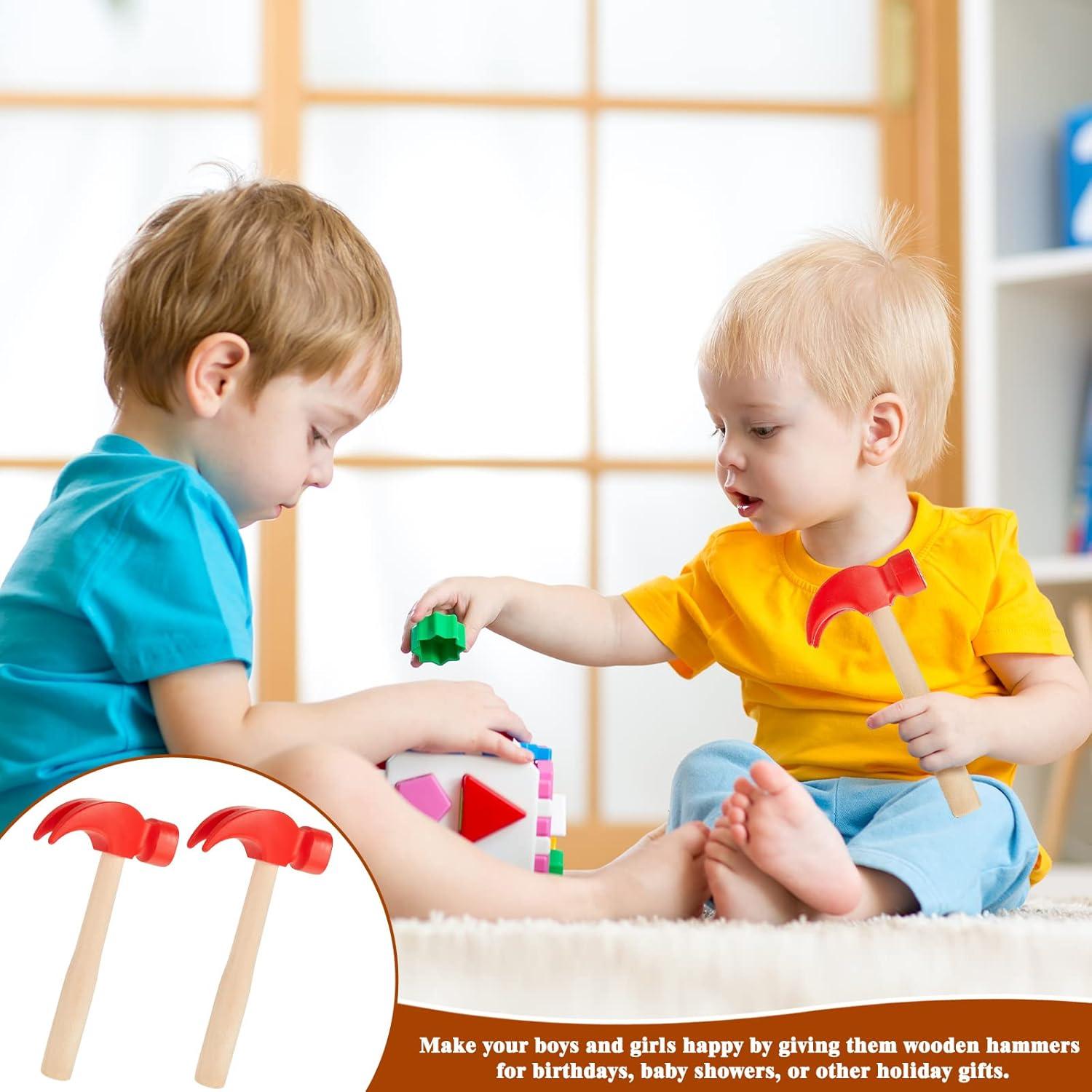 Lewtemi 8 Martillos de Madera Juguete Educativo 16.5 cm