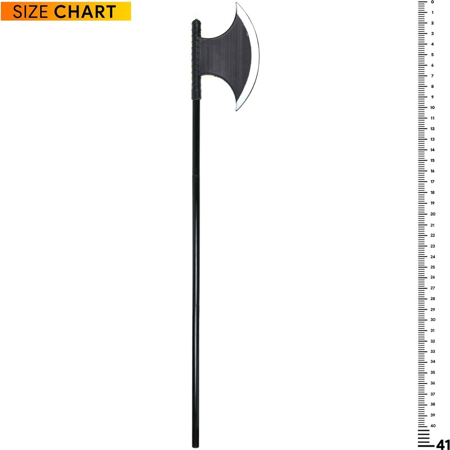 Hacha de disfraz medieval Skeleteen 114 cm para Halloween