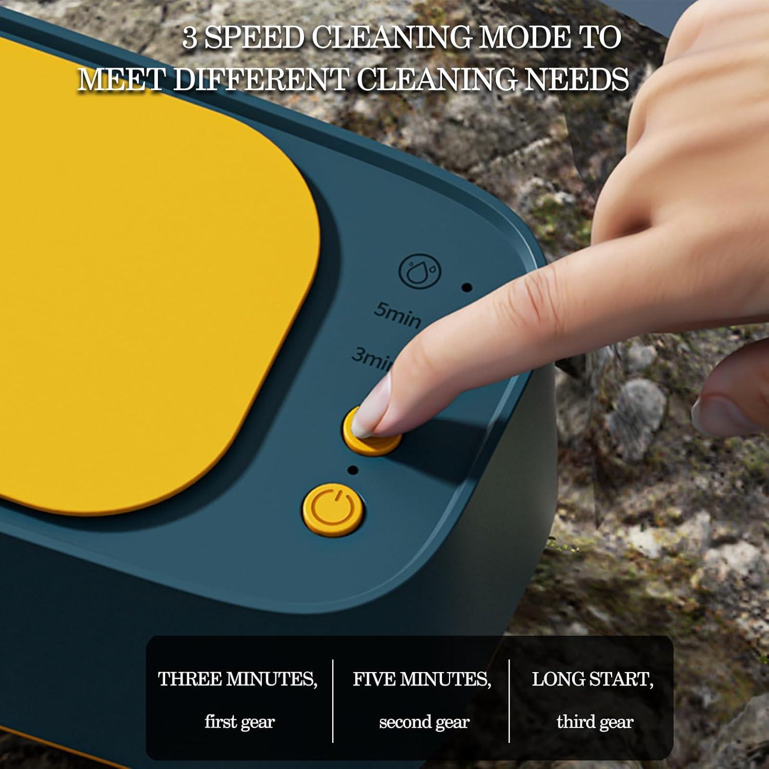 Limpiador Ultrasónico de Joyas Xiqiqi 48KHz 600ml Azul