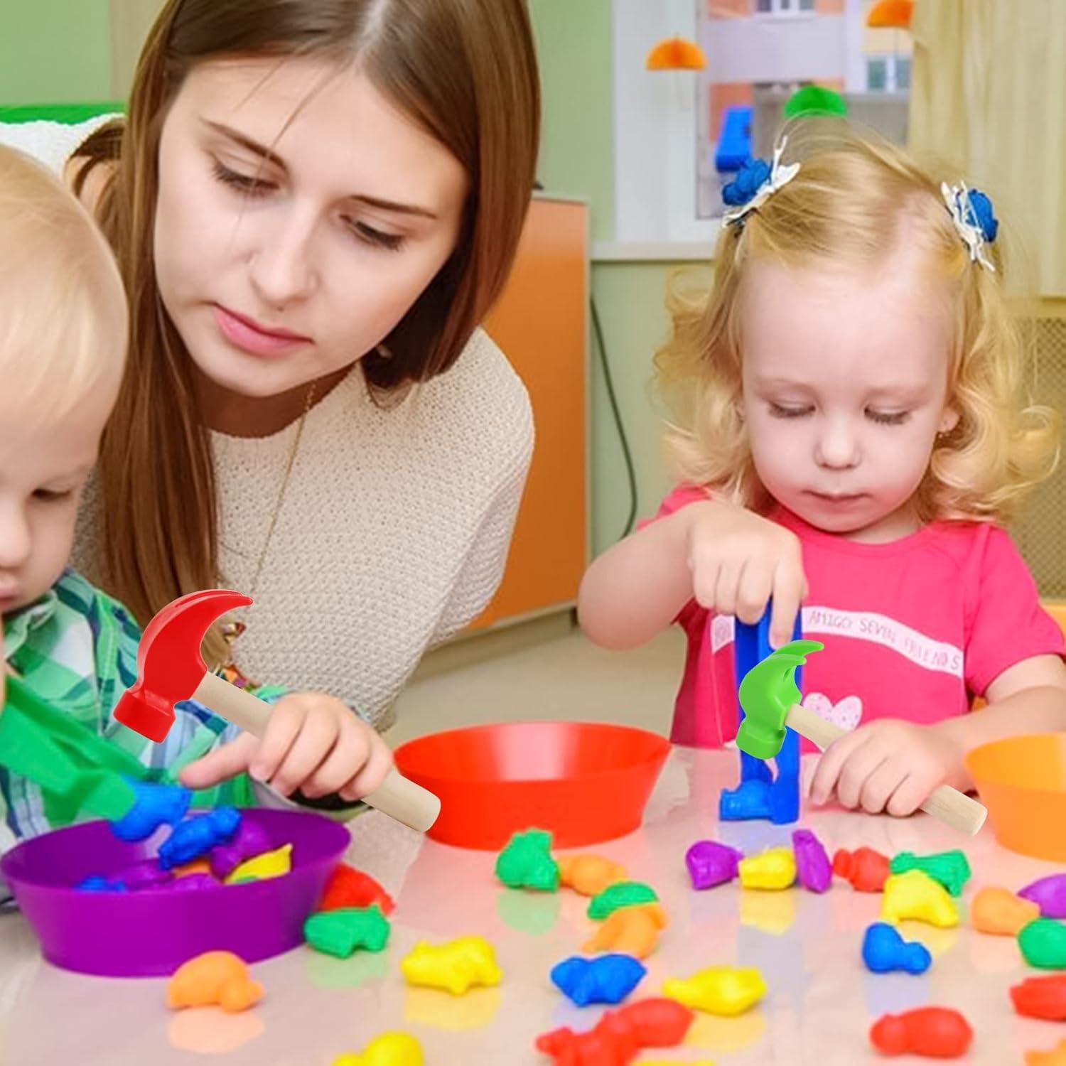 Juguetes de Martillo de Madera Fowecelt 2 Piezas Educativos